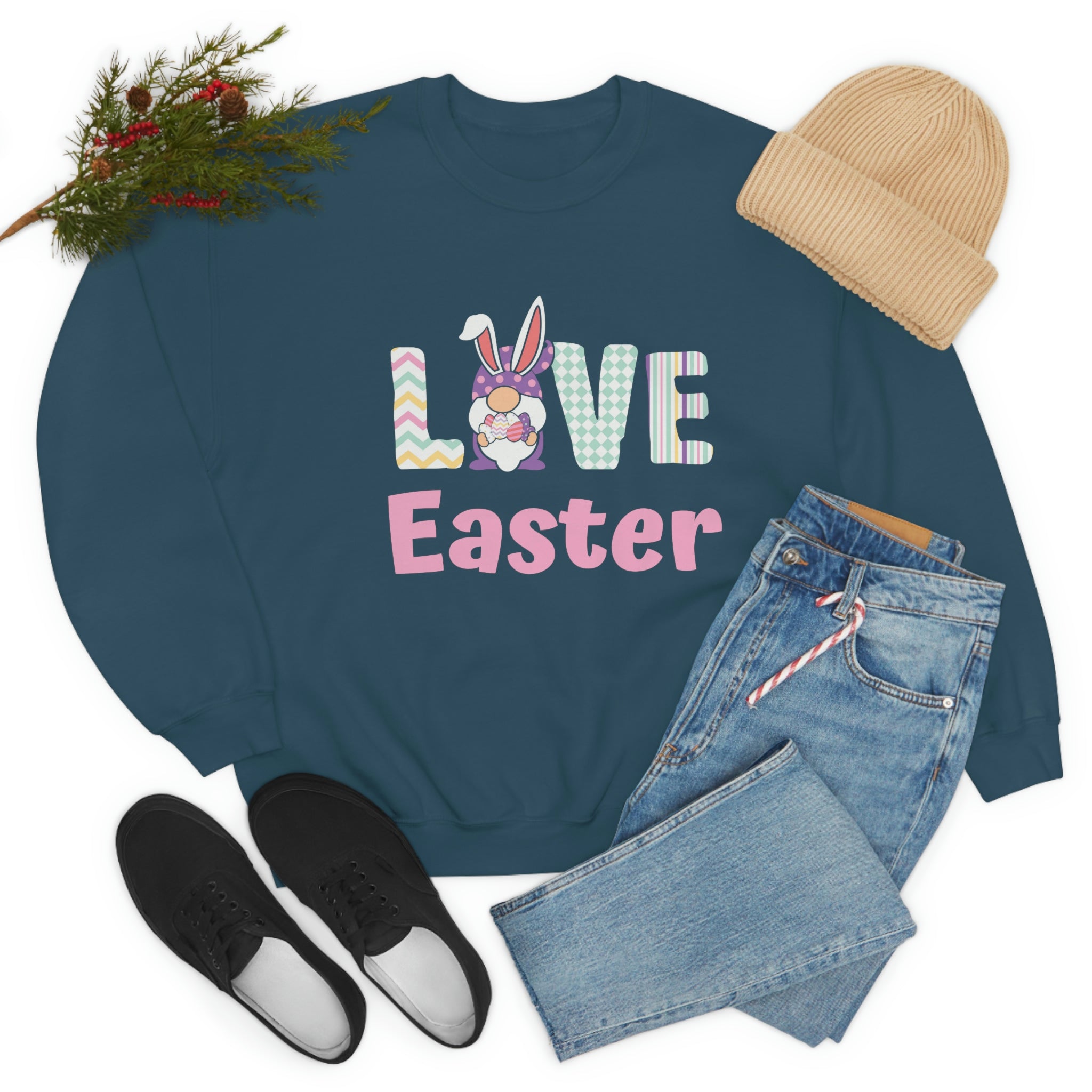 Gnome Love Easter Unisex Heavy Blend™ Crewneck Sweatshirt