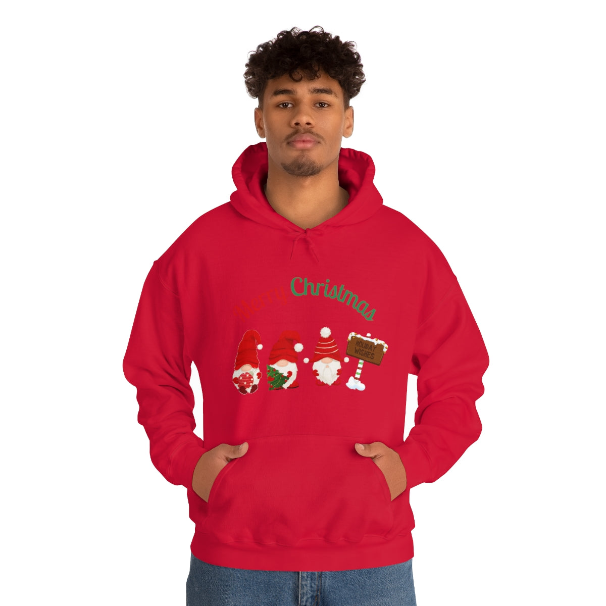 Cute Gnome Merry Christmas Unisex Heavy Blend™ Hooded Sweatshirt