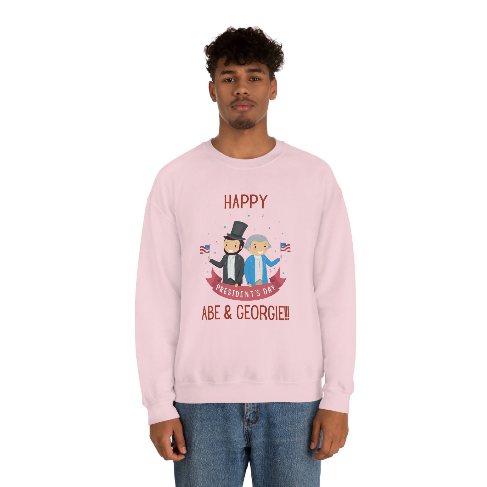 Happy President's Day Abe & Georgie!!! Unisex Heavy Blend™ Crewneck Sweatshirt