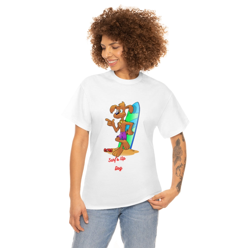 Surf's Up Dog Unisex Heavy Cotton Tee