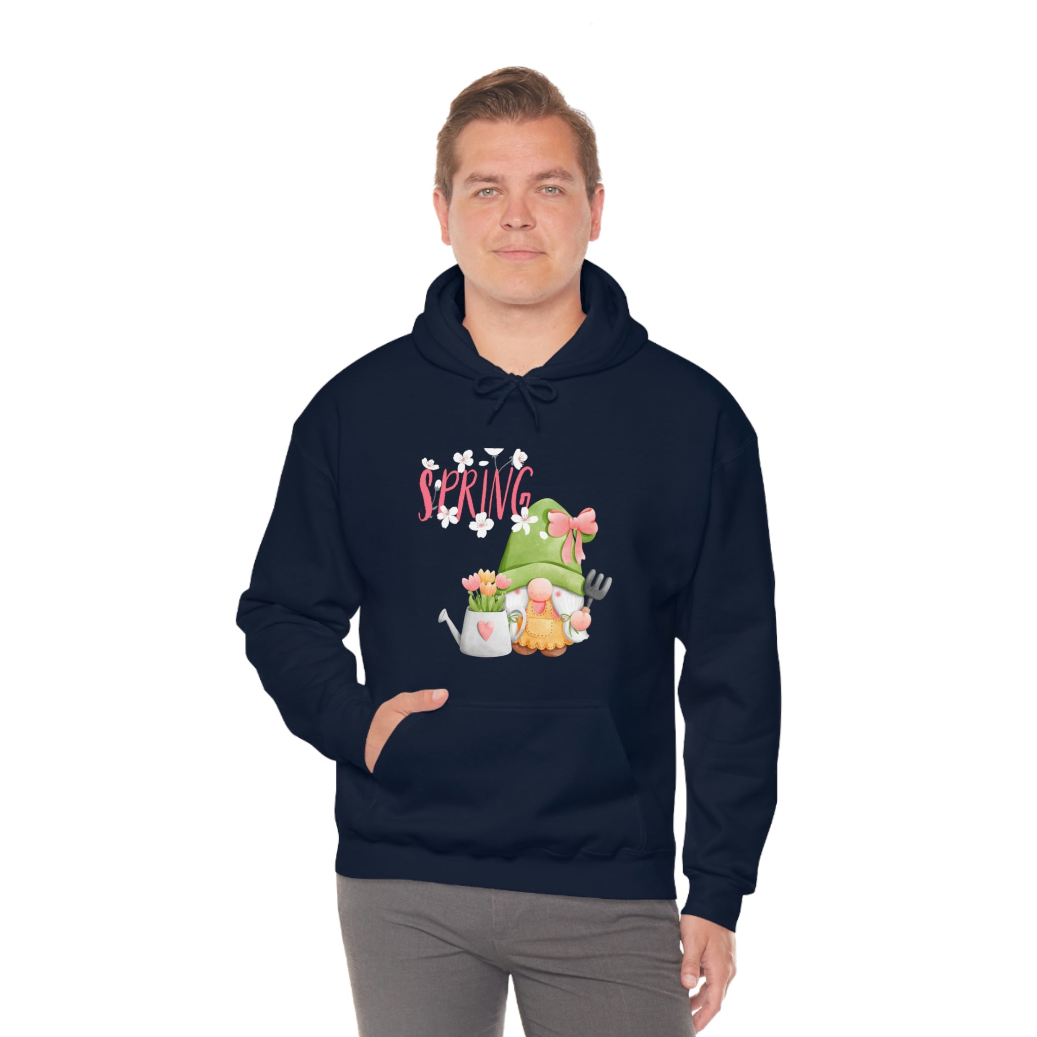 Gnome Happy Spring Unisex Heavy Blend™ Hooded Sweatshirt