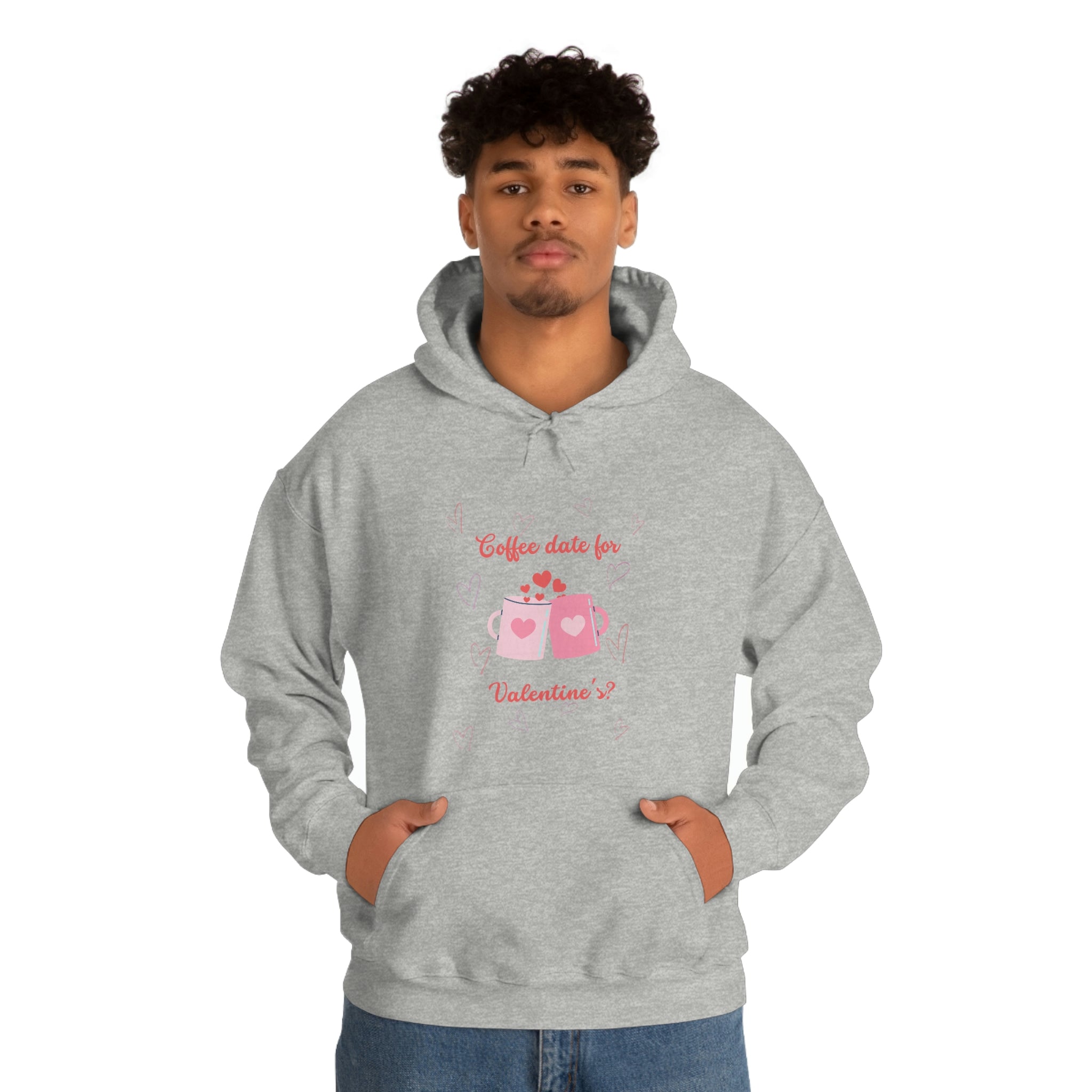 Coffee Date For Valentine's Unisex Heavy Blend™ Hooded Sweatshirt