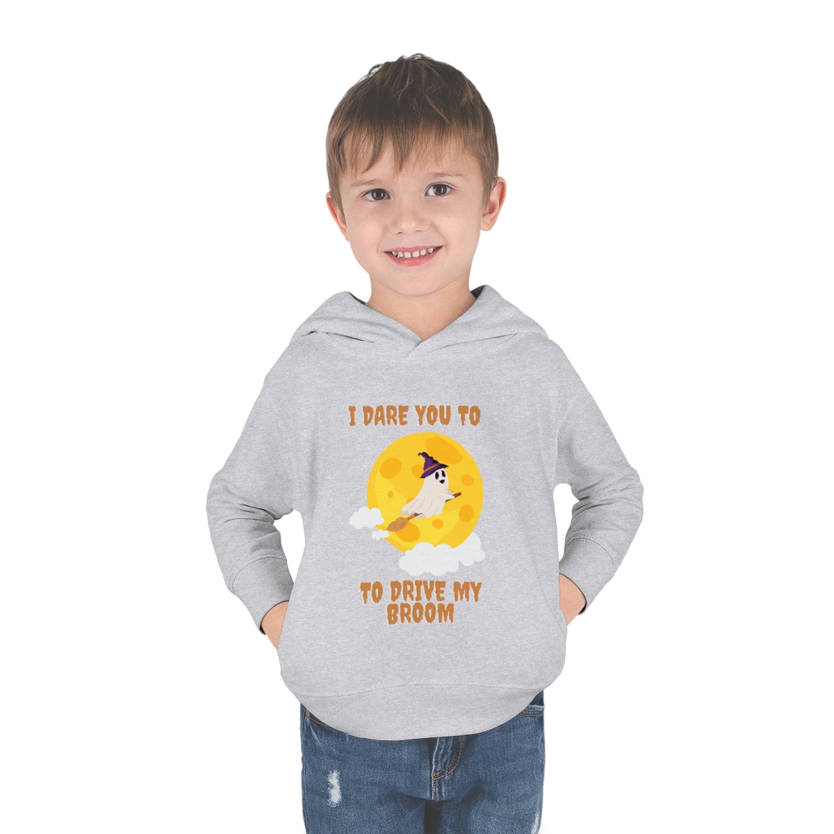 I Dare You to Drive My Broom Toddler Pullover Fleece Hoodie