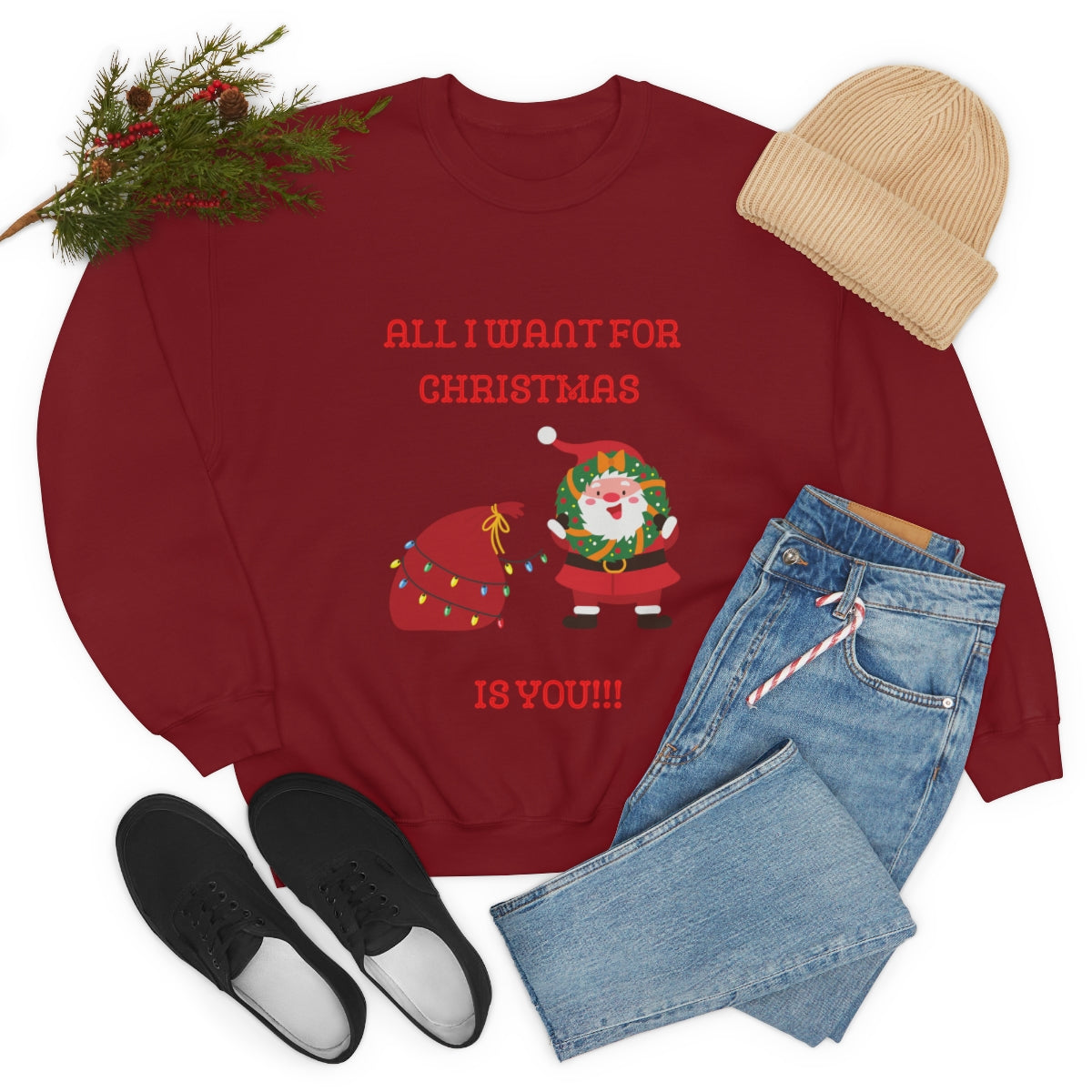 All I Want For Christmas Is You!!! Unisex Heavy Blend™ Crewneck Sweatshirt