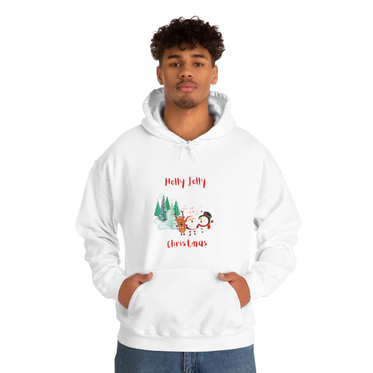 Holly Jolly Christmas Unisex Heavy Blend™ Hooded Sweatshirt