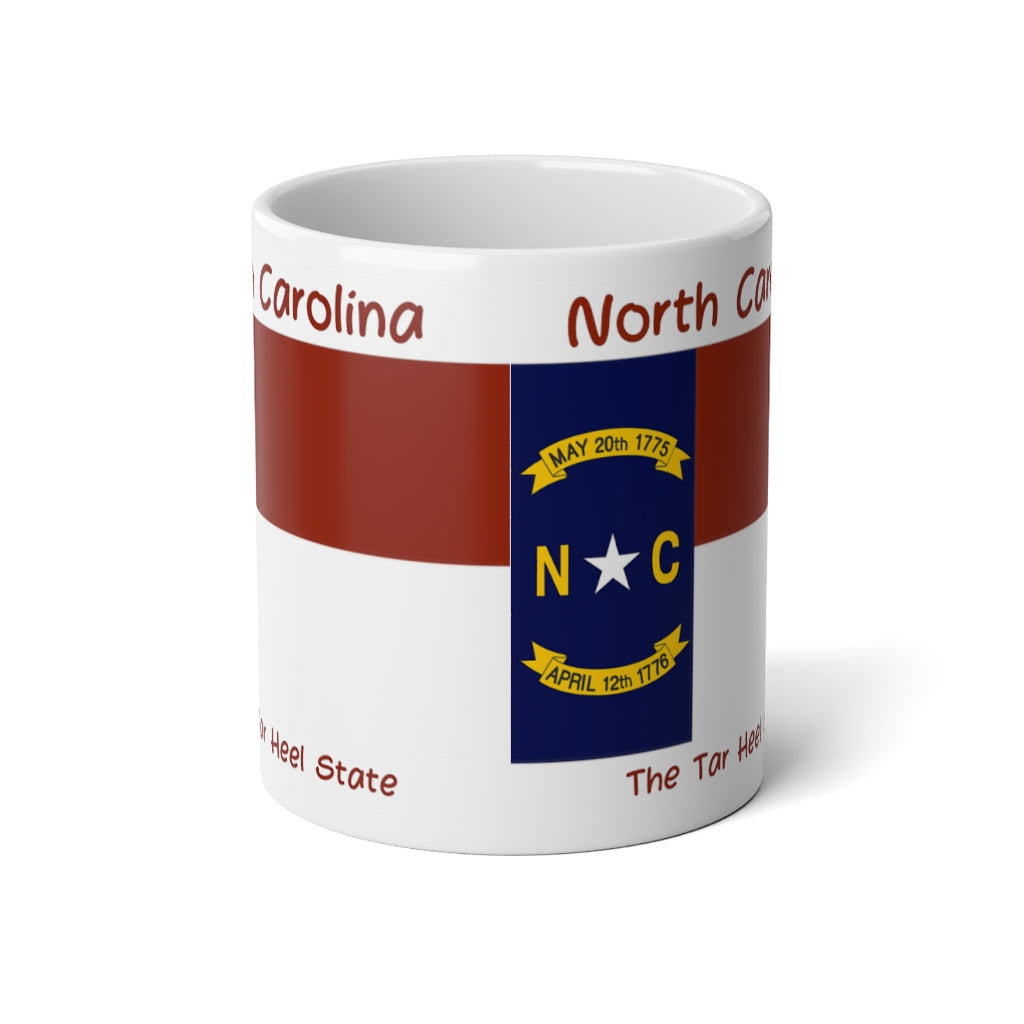 North Carolina State Flag Jumbo Mug, 20oz