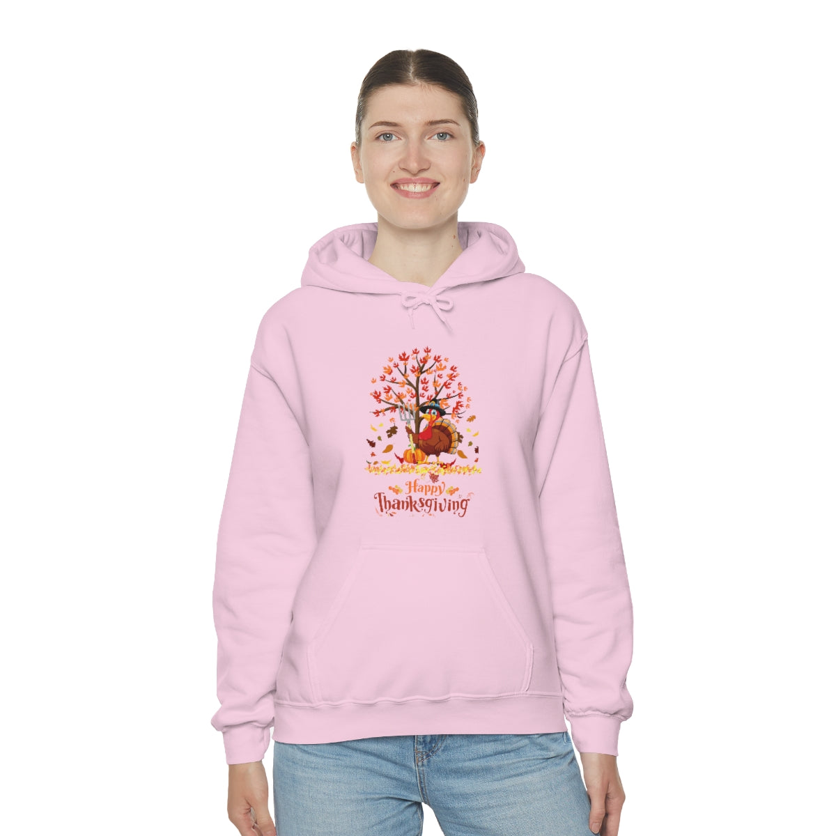 Happy Thanksgiving Turkey Pilgrim Unisex Heavy Blend™ Hooded Sweatshirt