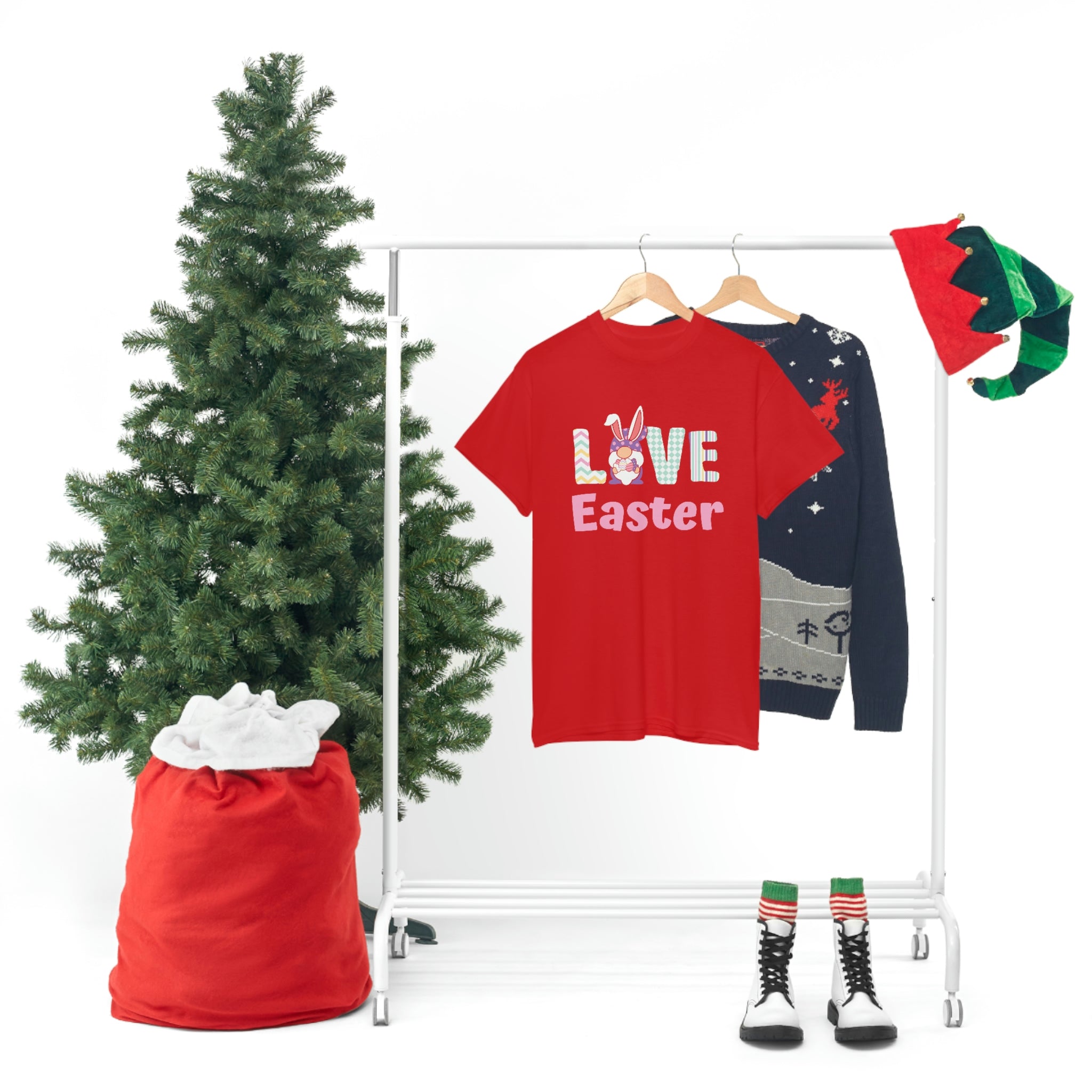 Gnome Love Easter Unisex Heavy Cotton Tee