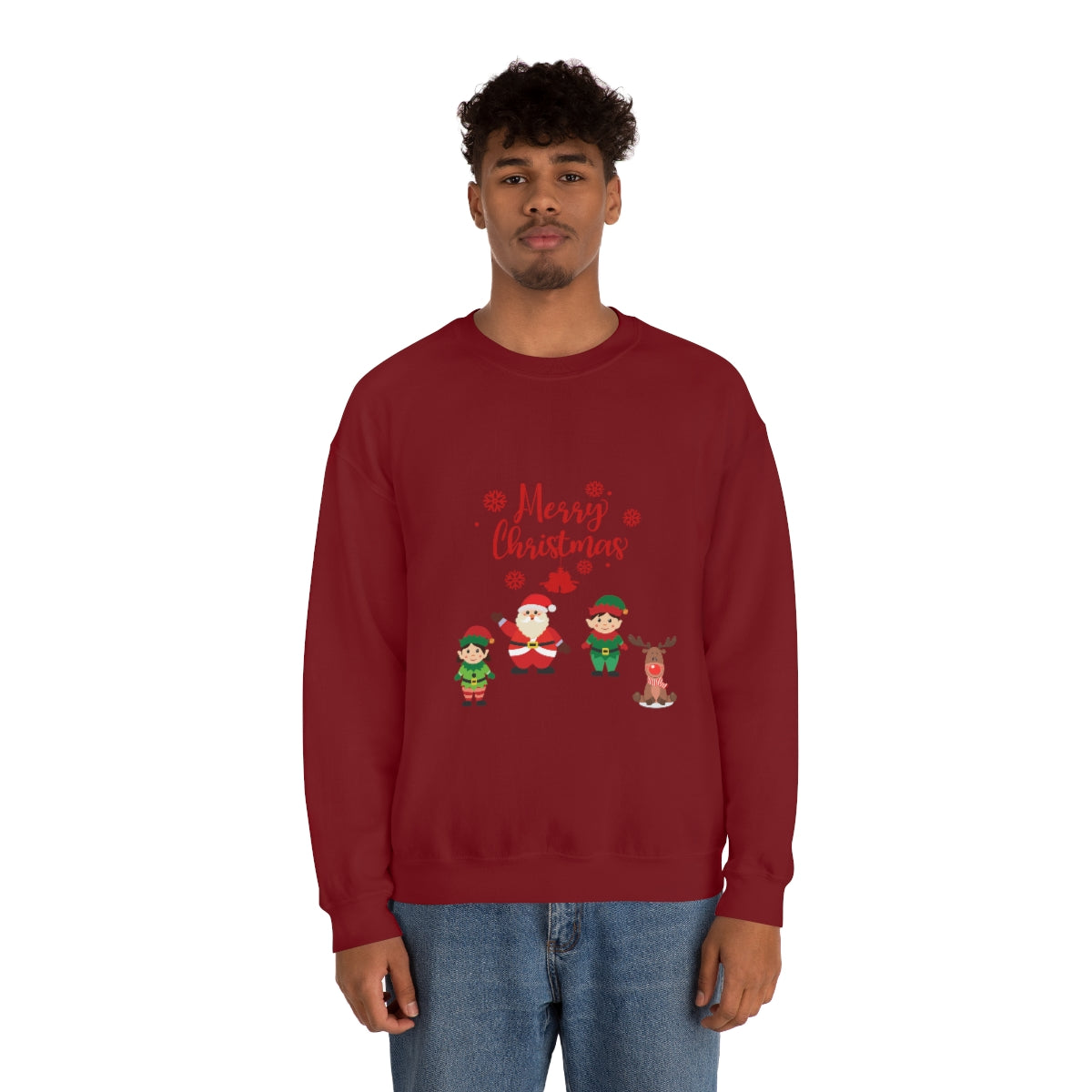 Merry Christmas From Santa & Helpers Unisex Heavy Blend™ Crewneck Sweatshirt