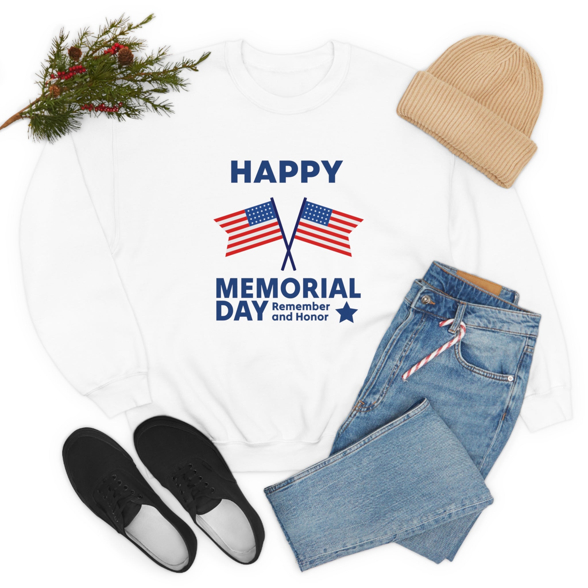 Happy Memorial Day Unisex Heavy Blend™ Crewneck Sweatshirt