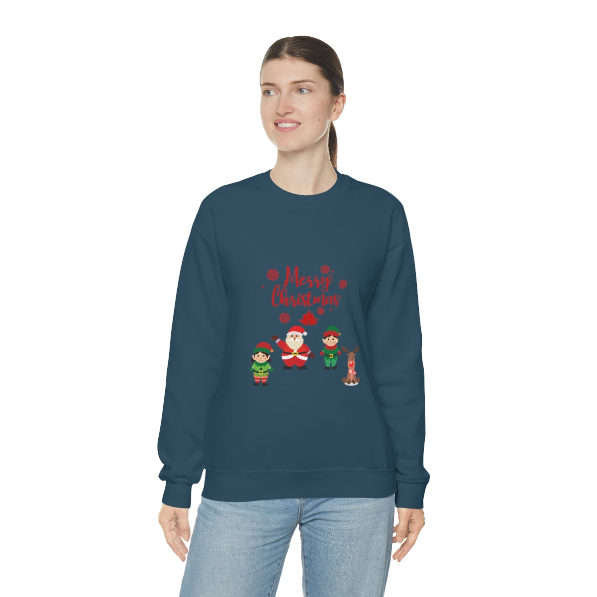 Merry Christmas From Santa & Helpers Unisex Heavy Blend™ Crewneck Sweatshirt