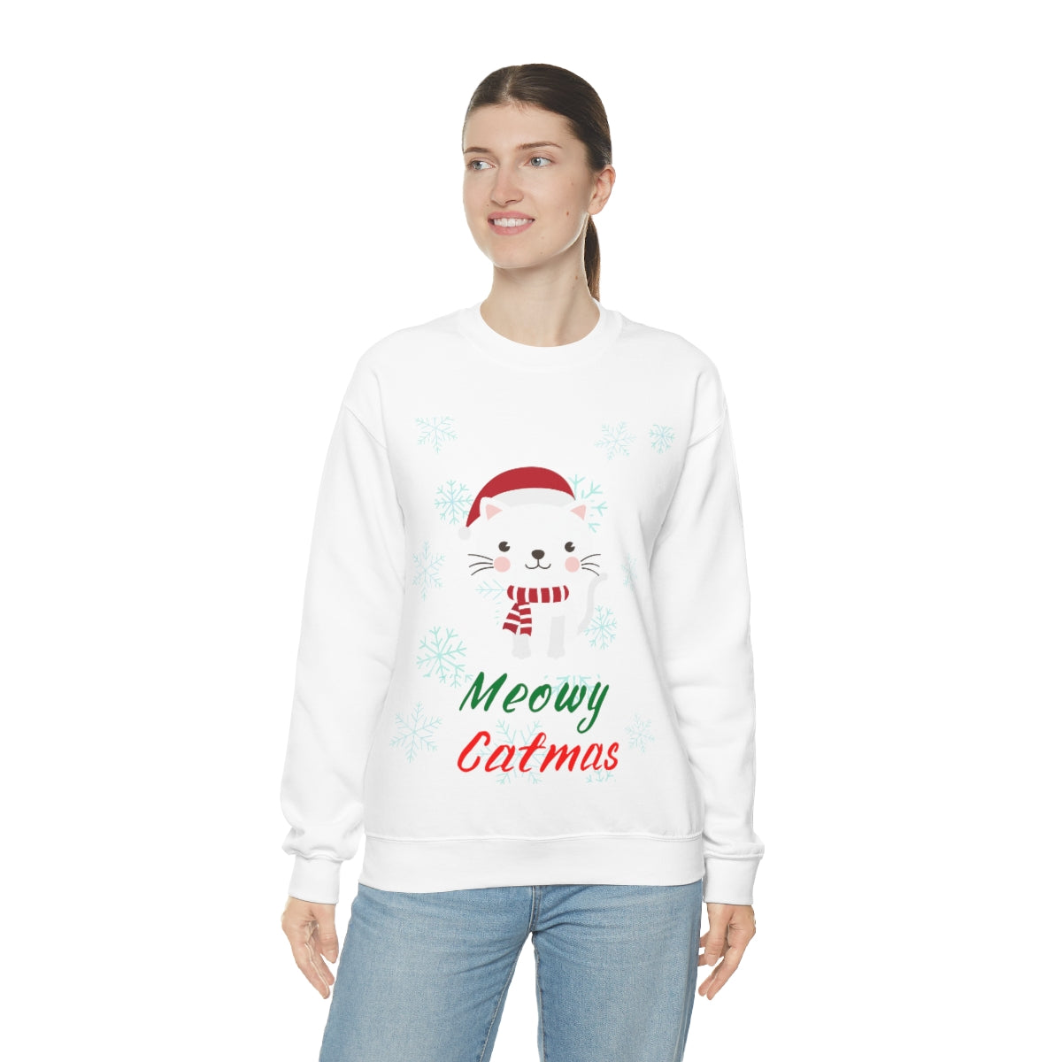 Meowy Catmas Unisex Heavy Blend™ Crewneck Sweatshirt