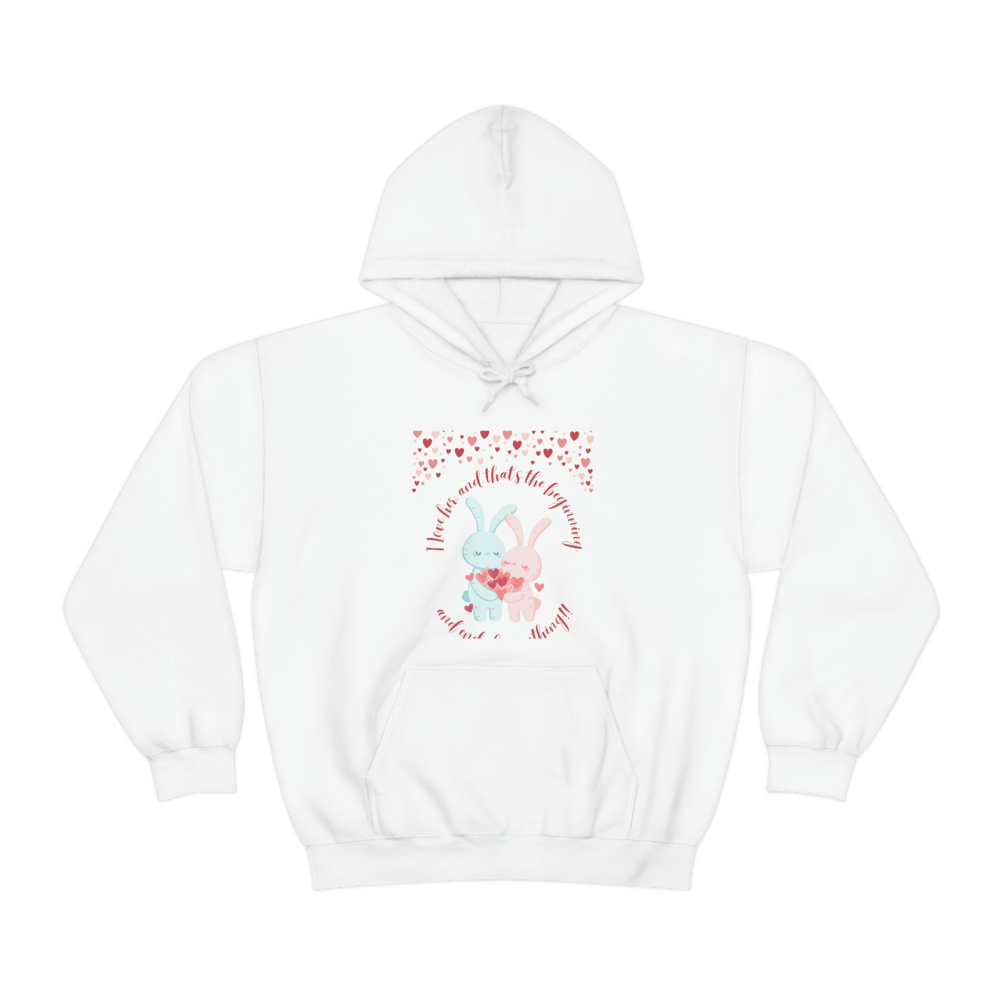 The I Love Her U & Me Unisex Heavy Blend™ Hooded Sweatshirt