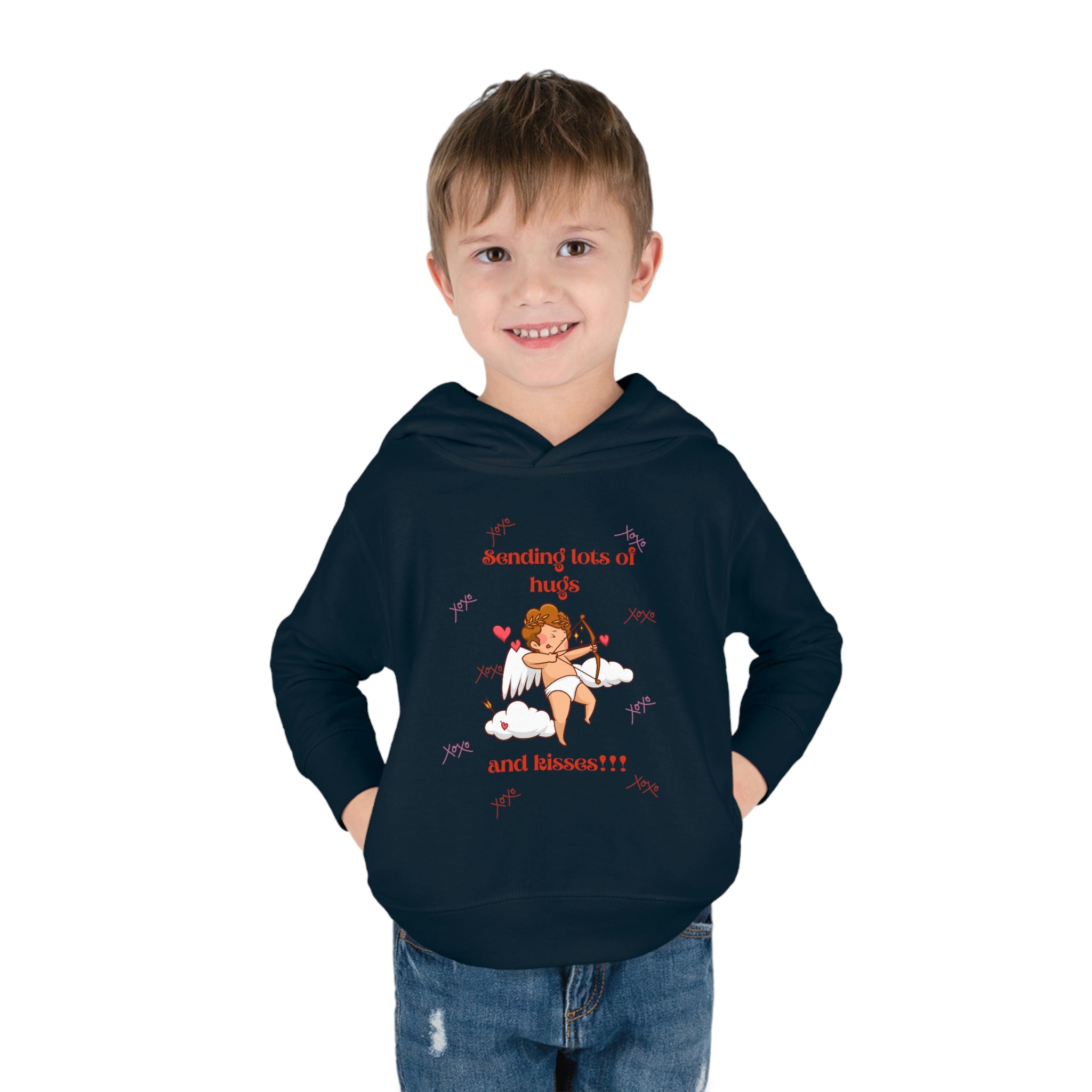 Sending Lots Of Hugs & Kisses!!! Toddler Pullover Fleece Hoodie