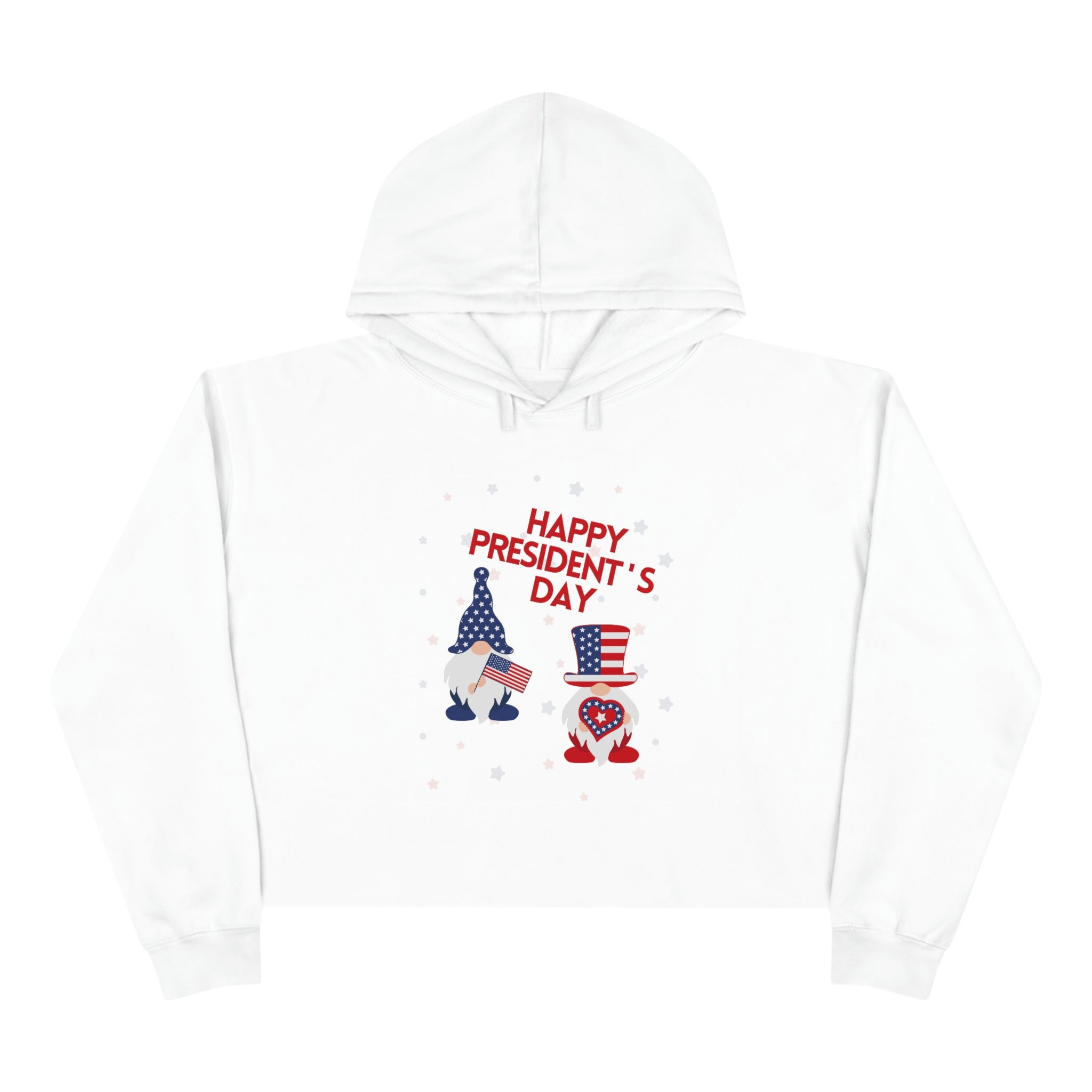 Happy President's Day Gnome Crop Hoodie