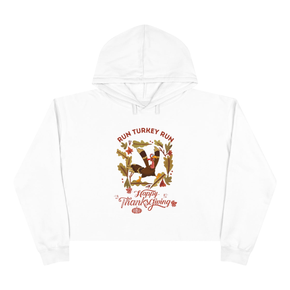 Run Turkey Run Crop Hoodie