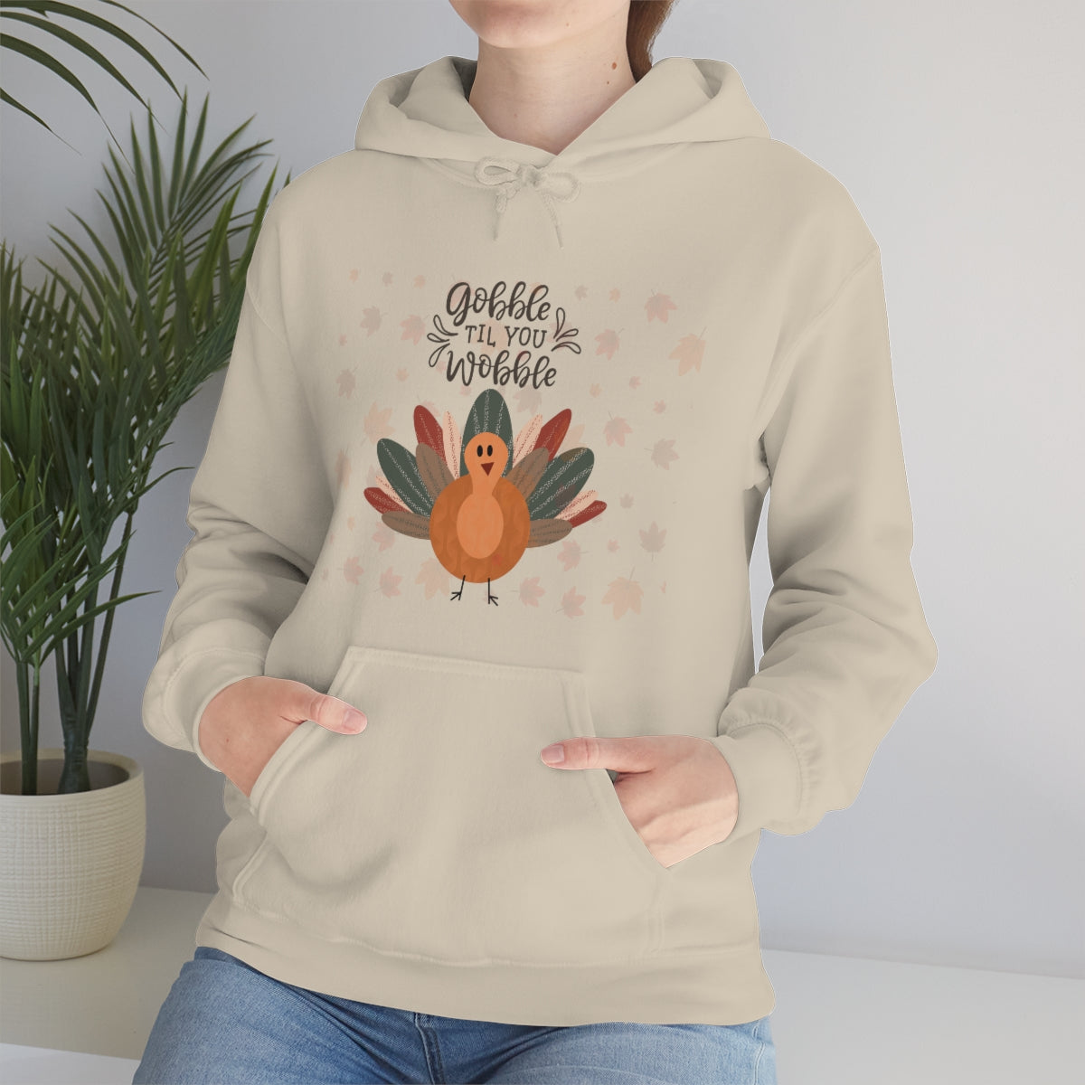 Gobble Til You Wobble Unisex Heavy Blend™ Hooded Sweatshirt