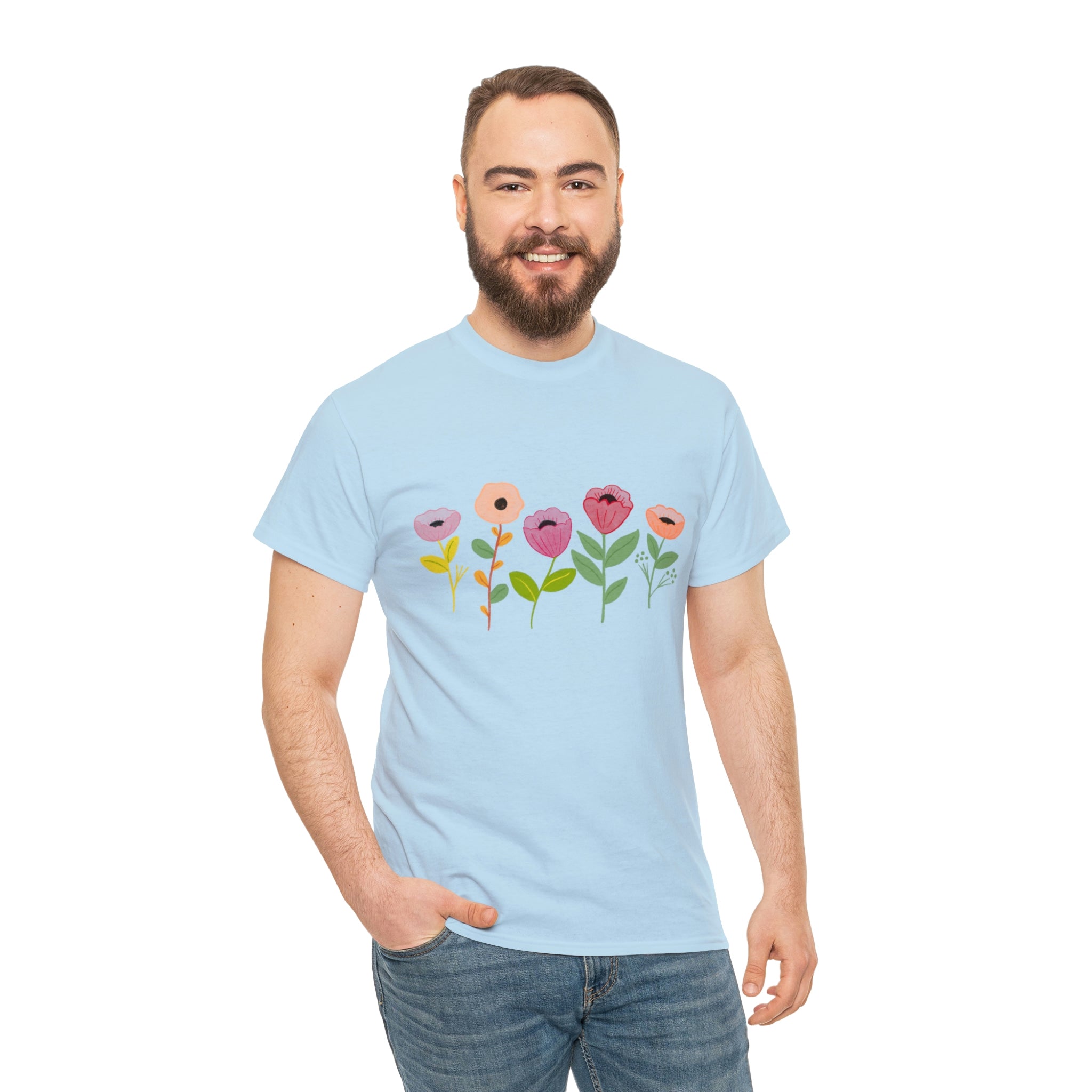 Spring Flowers Unisex Heavy Cotton Tee