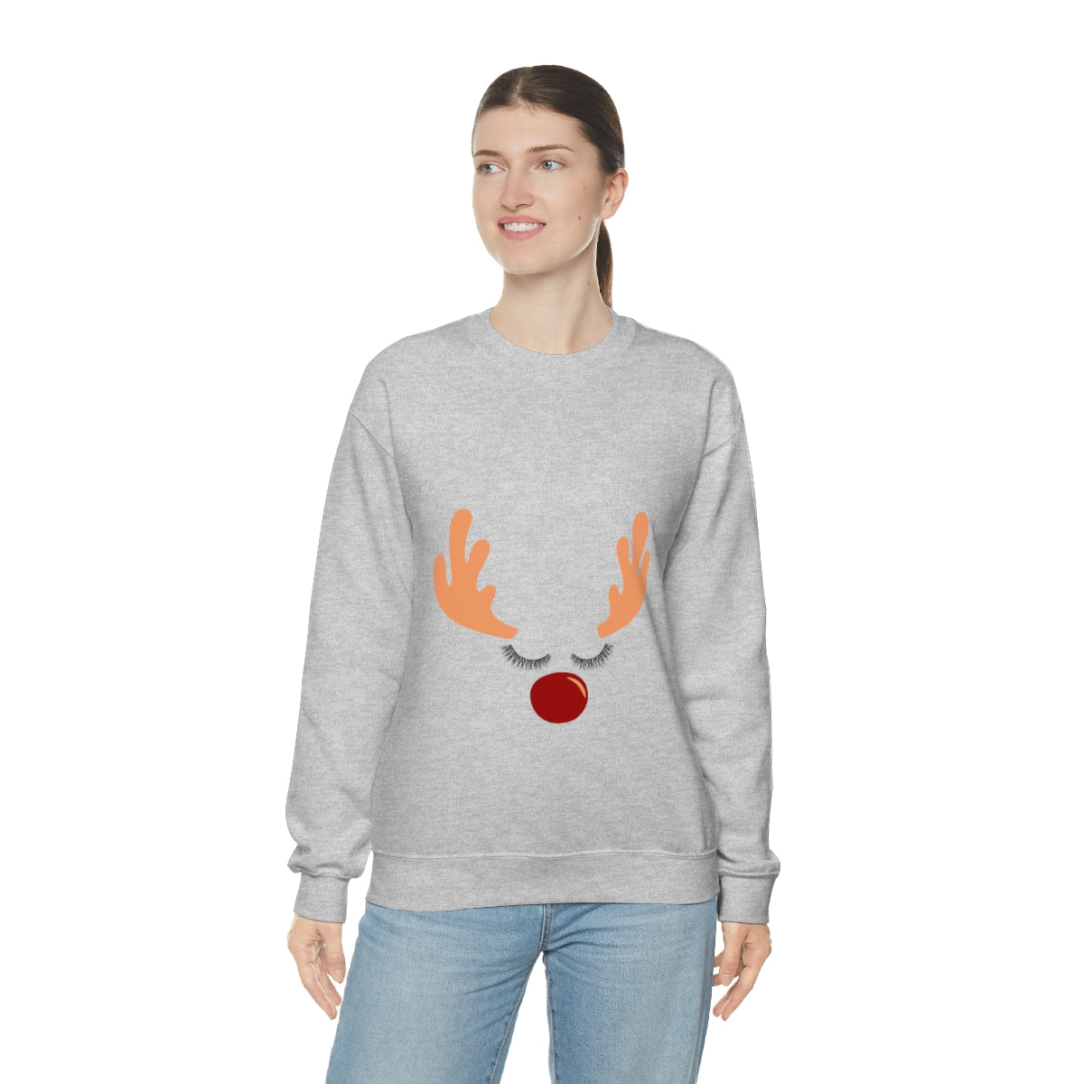 Reindeer Christmas Unisex Heavy Blend™ Crewneck Sweatshirt