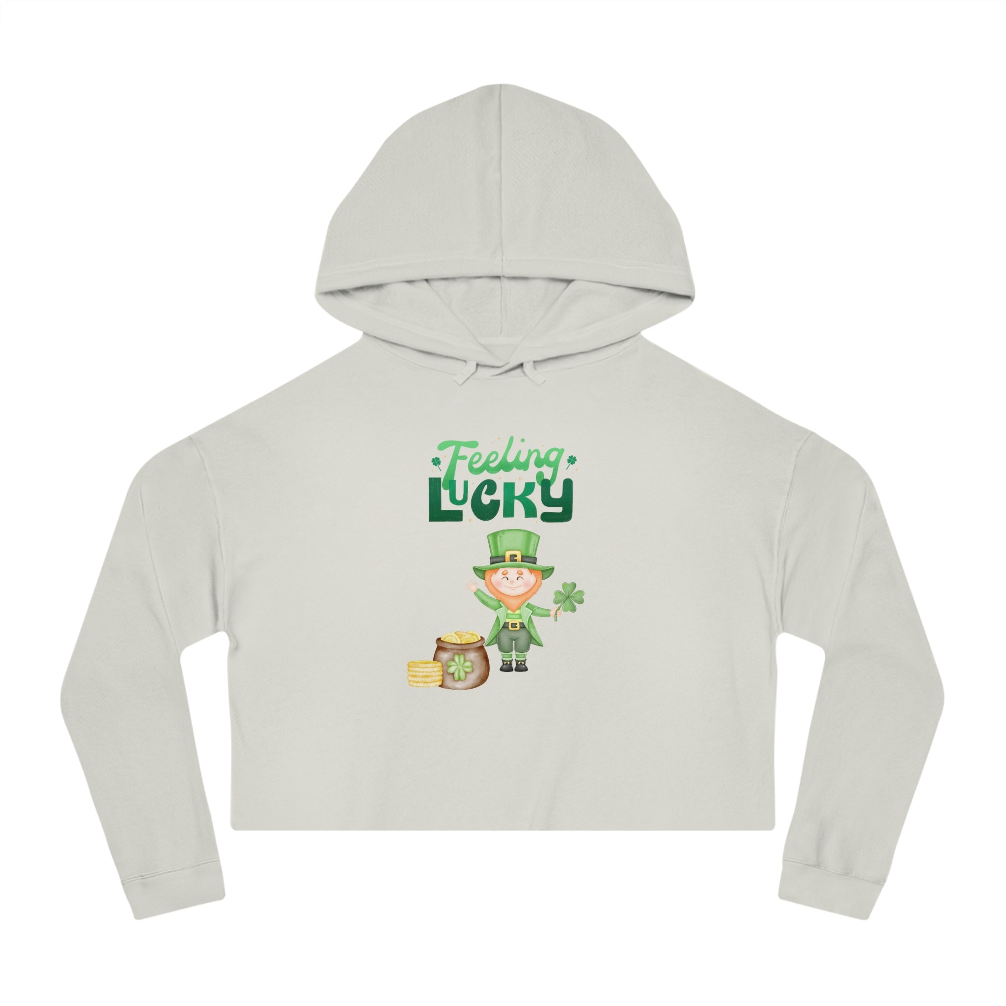 Feeling Lucky Women’s Cropped Hooded Sweatshirt