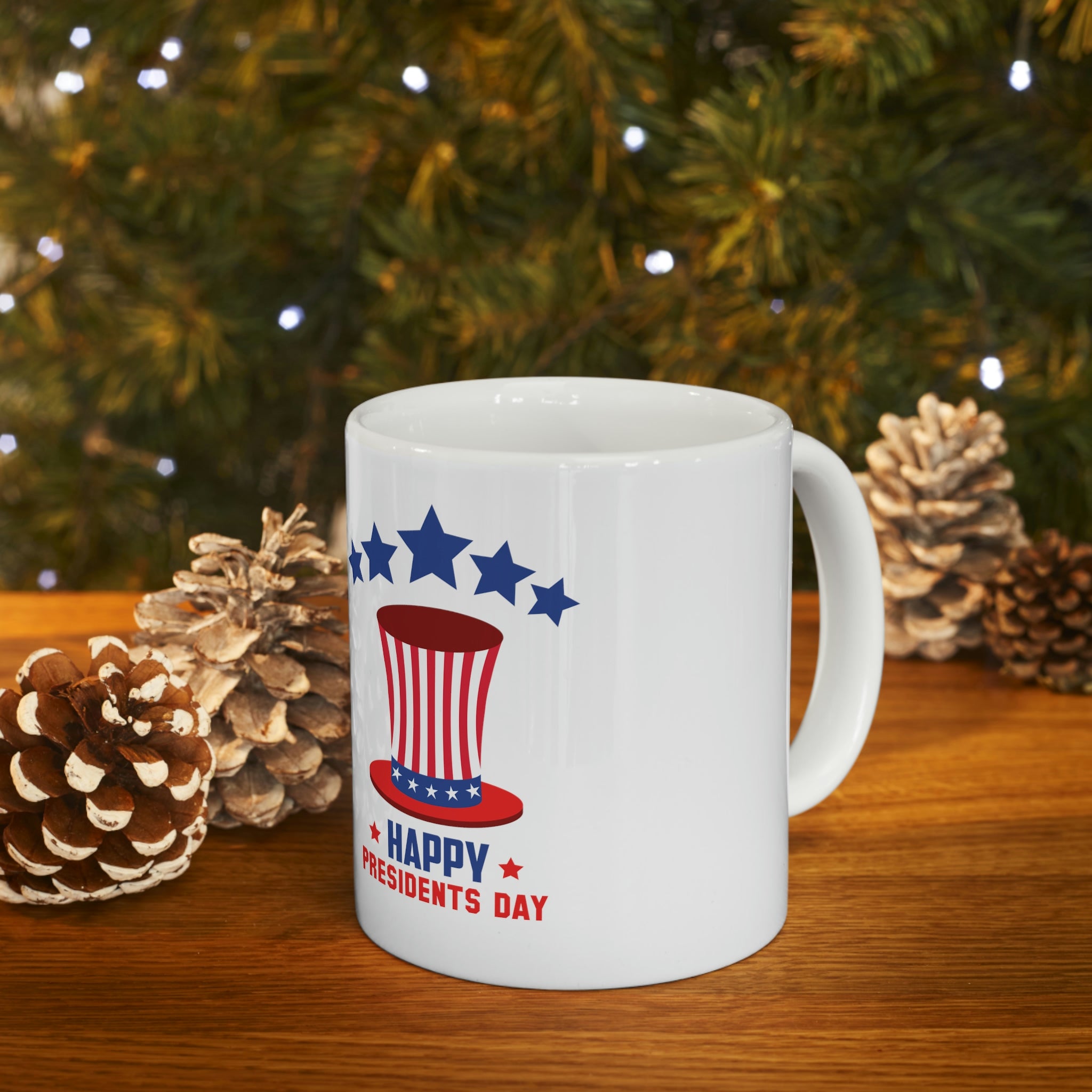 Happy President's Day Hat Ceramic Mug 11oz