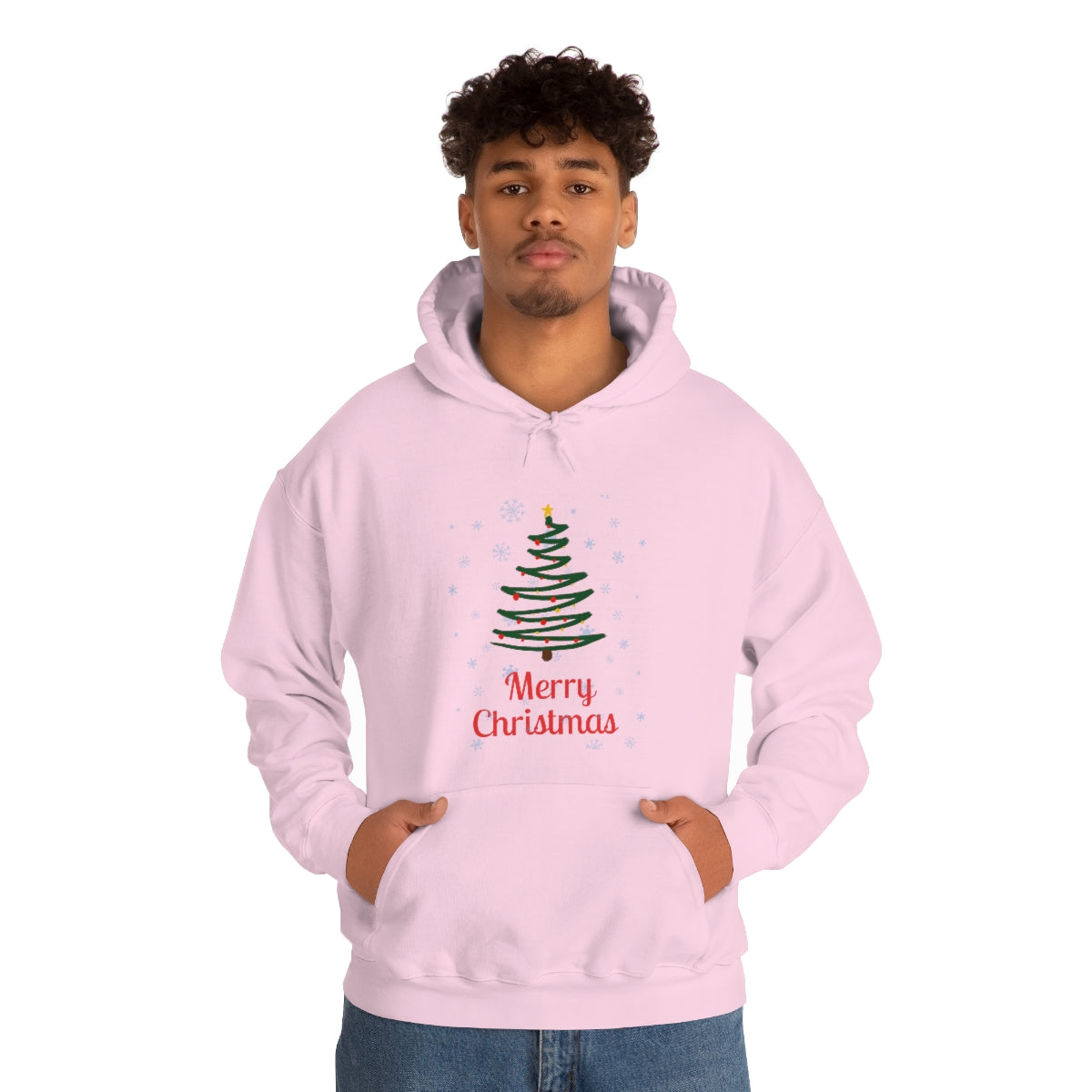 Merry Christmas Tree Unisex Heavy Blend™ Hooded Sweatshirt