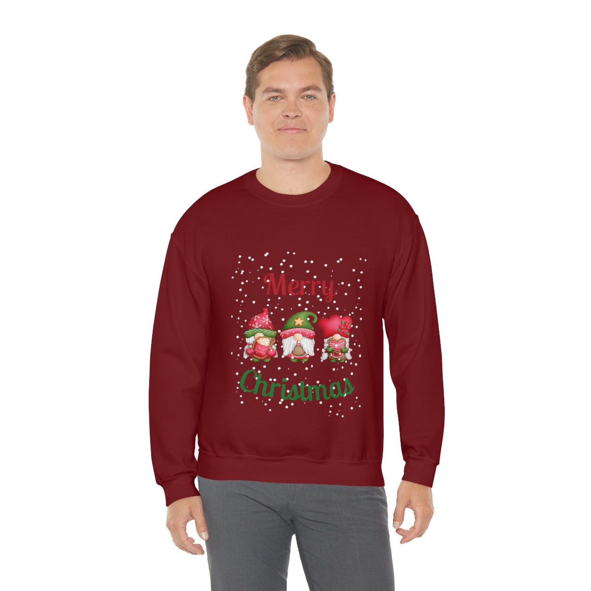 Three Gnomes Merry Christmas Unisex Heavy Blend™ Crewneck Sweatshirt