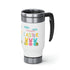 Happy Easter Bunny Stainless Steel Travel Mug with Handle, 14oz