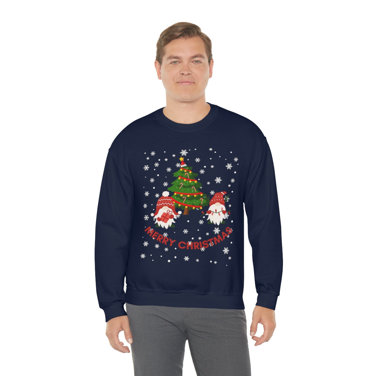 Merry & Bright Holidays Christmas Unisex Heavy Blend™ Crewneck Sweatshirt