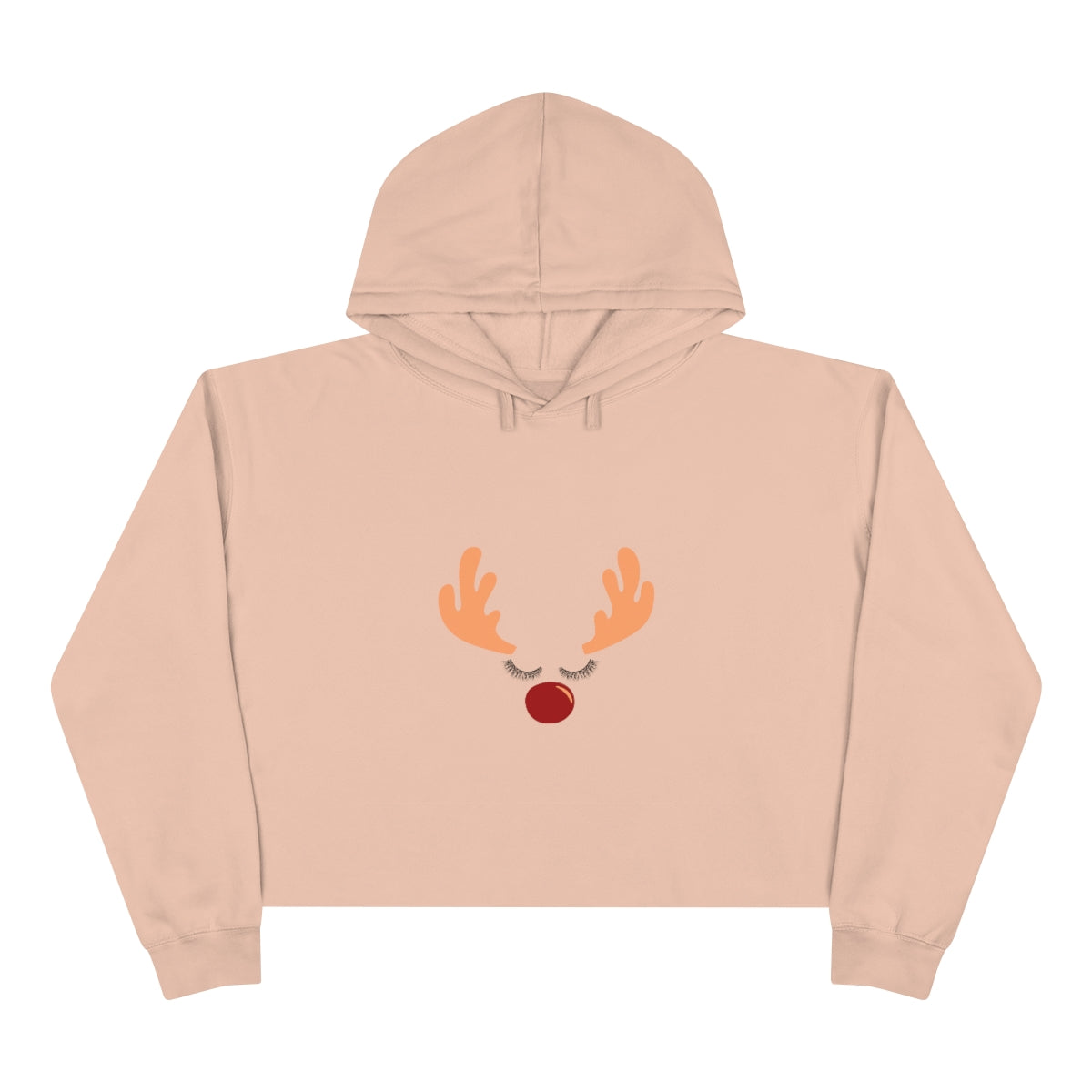 Reindeer Christmas Crop Hoodie