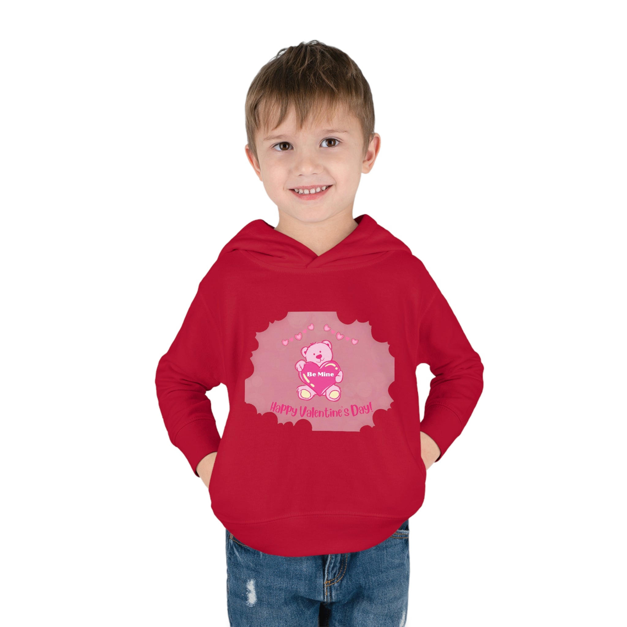 Happy Valentine's Day Be Mine Toddler Pullover Fleece Hoodie