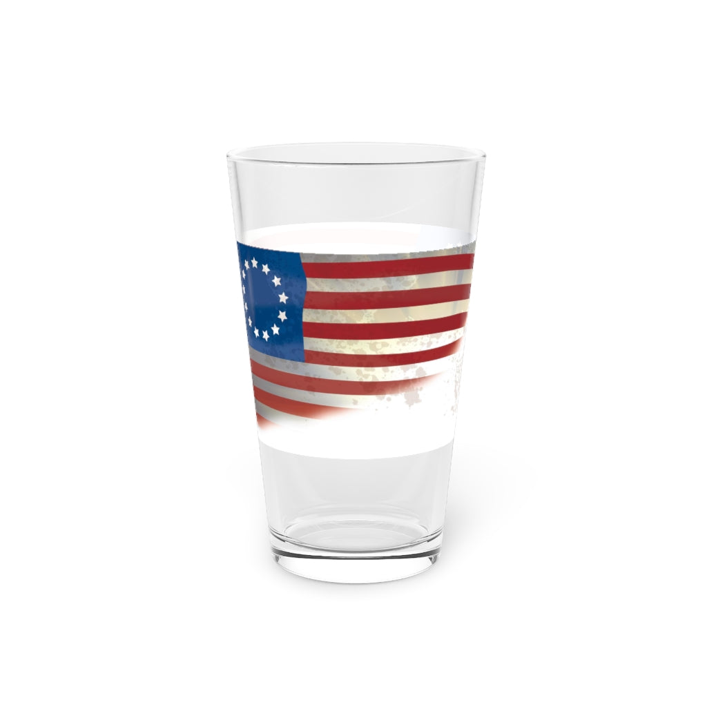 US Flag Pint Glass, 16oz