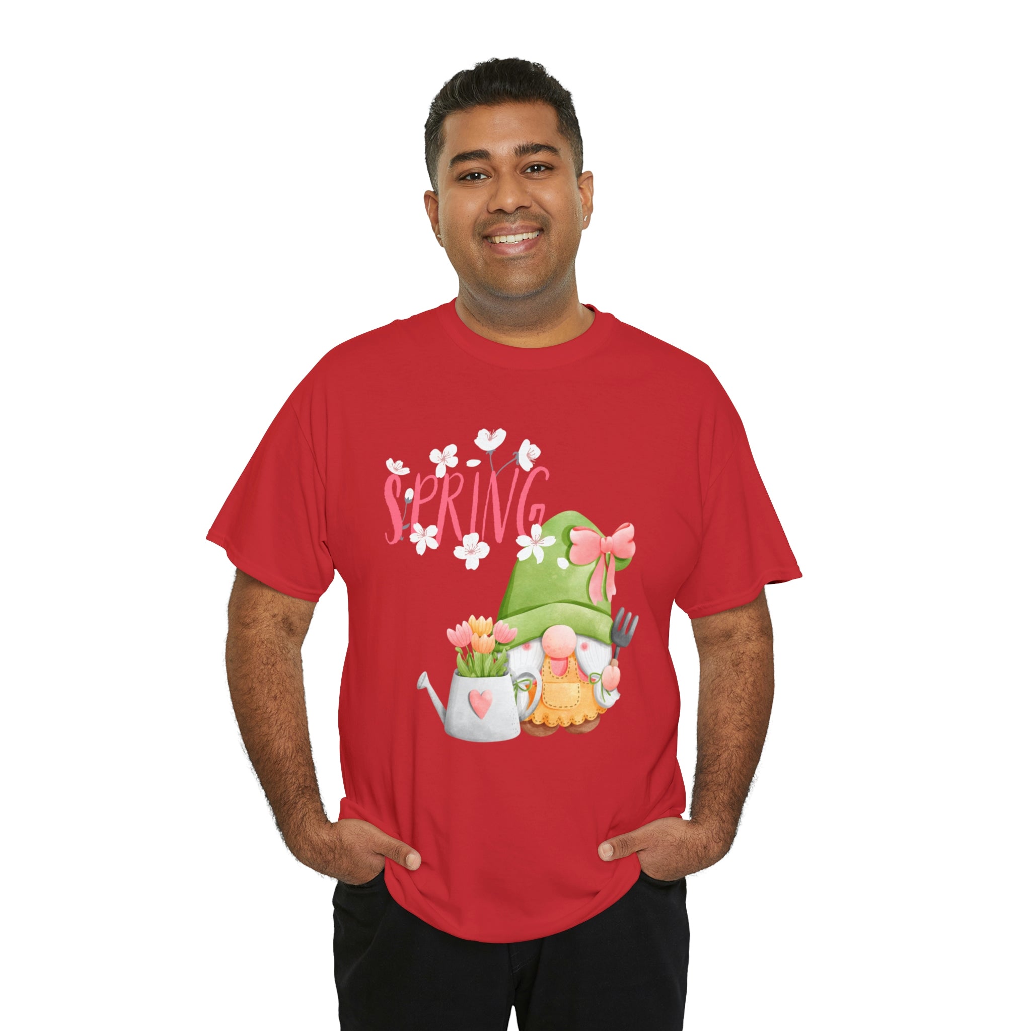 Gnome Happy Spring Unisex Heavy Cotton Tee