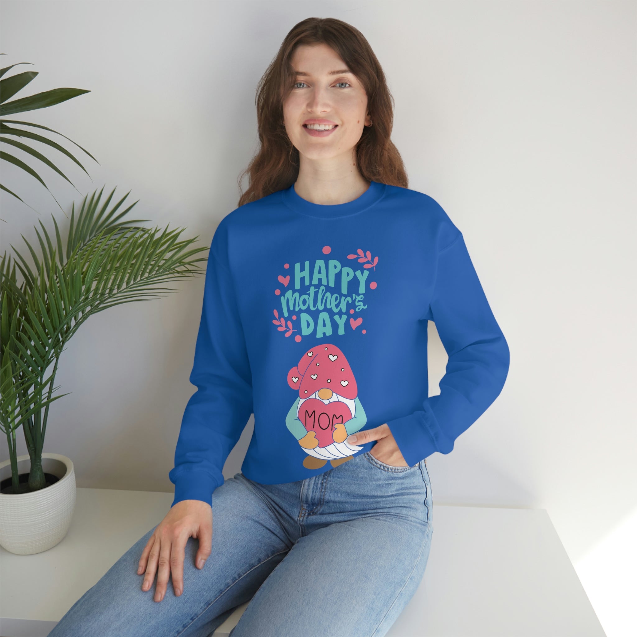 Happy Mother's Day Gnome Unisex Heavy Blend™ Crewneck Sweatshirt