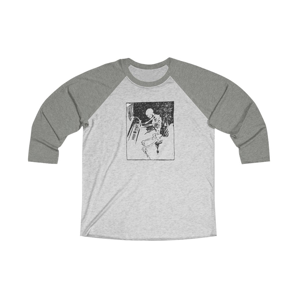 Piano Player Unisex Tri-Blend 3\4 Raglan Tee