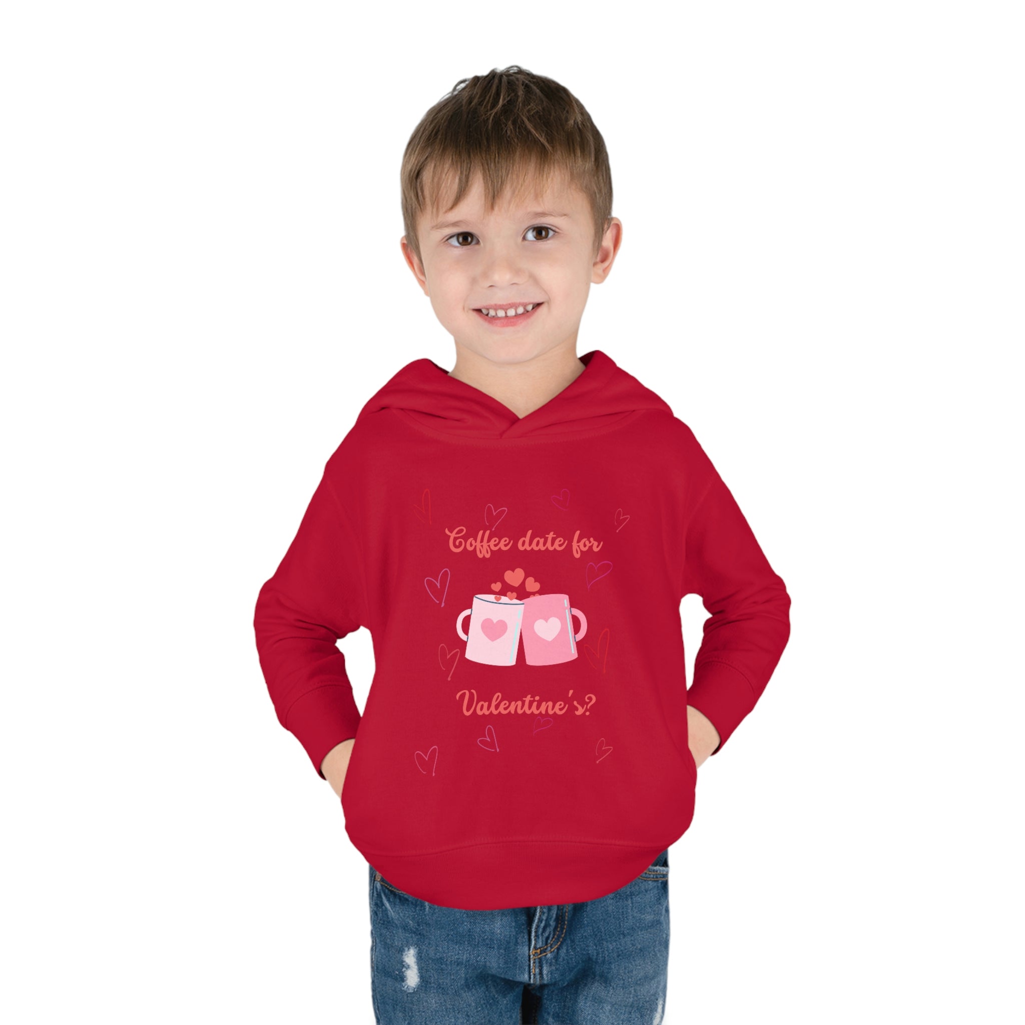I Love Coffee & You!! Toddler Pullover Fleece Hoodie