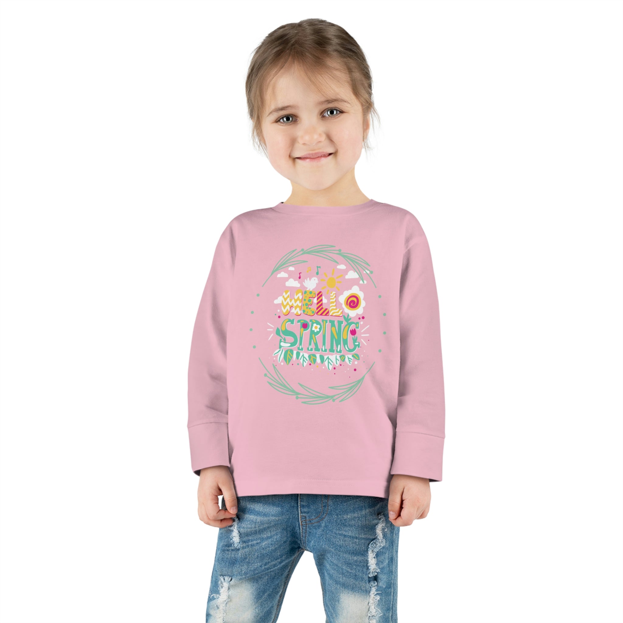 Hello Spring Toddler Long Sleeve Tee