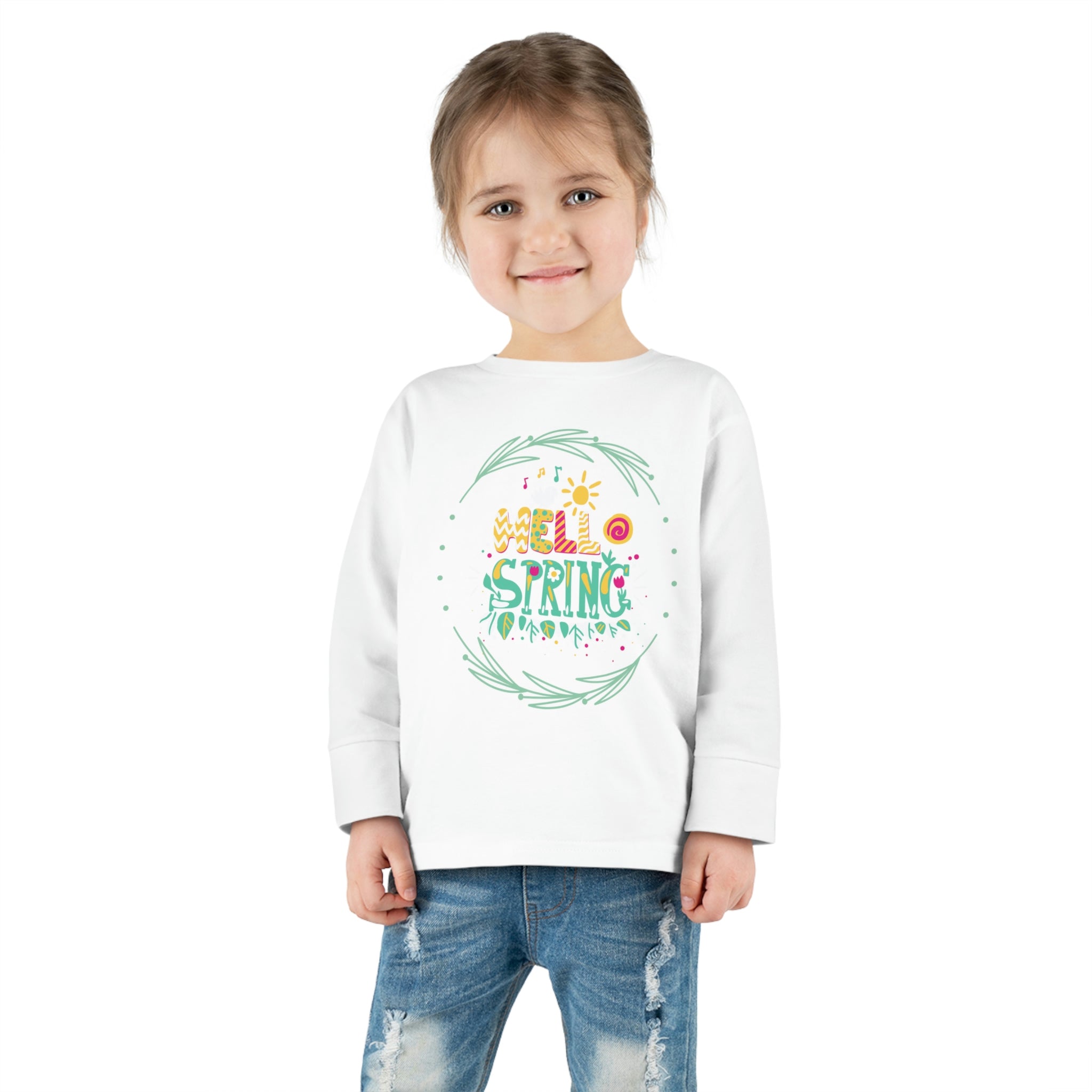 Hello Spring Toddler Long Sleeve Tee