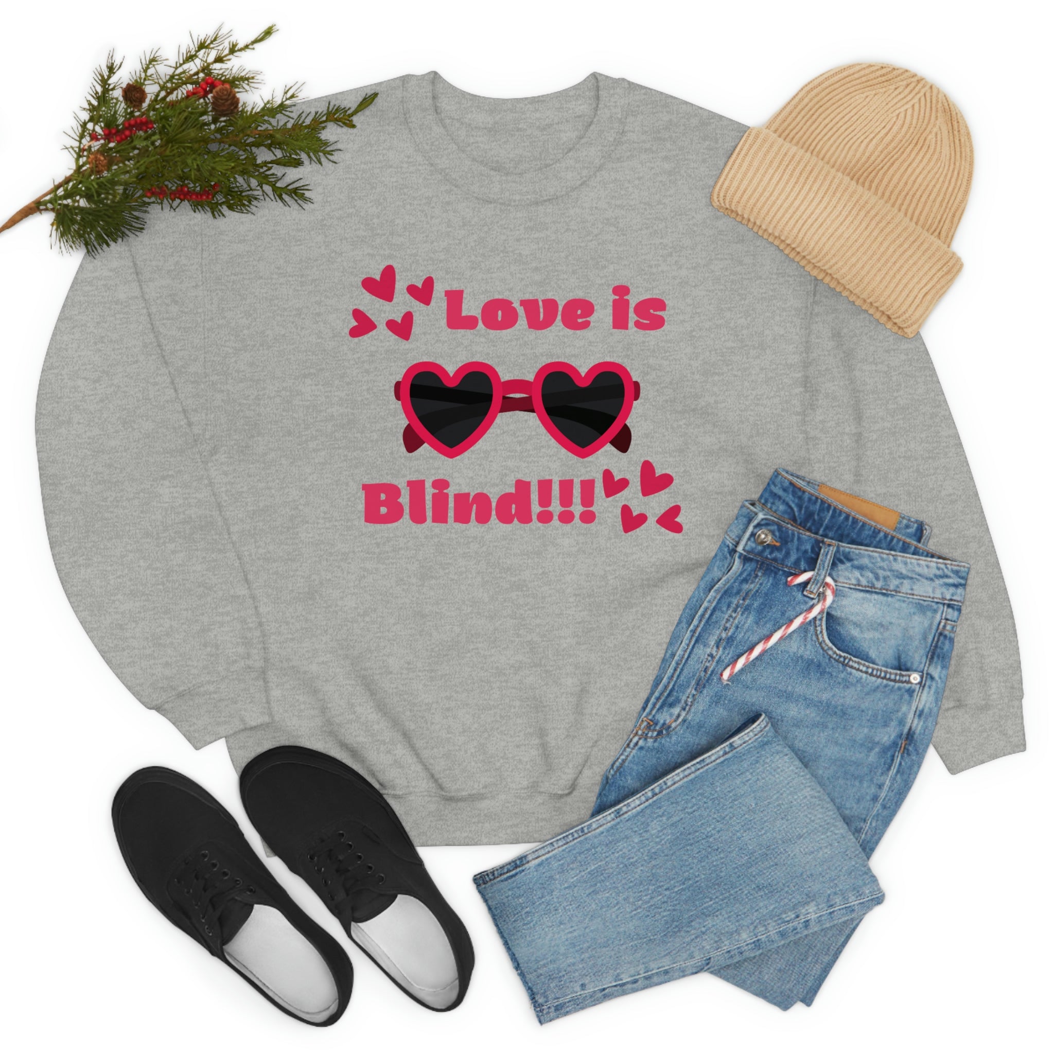 Love Is Blind!!! Unisex Heavy Blend™ Crewneck Sweatshirt