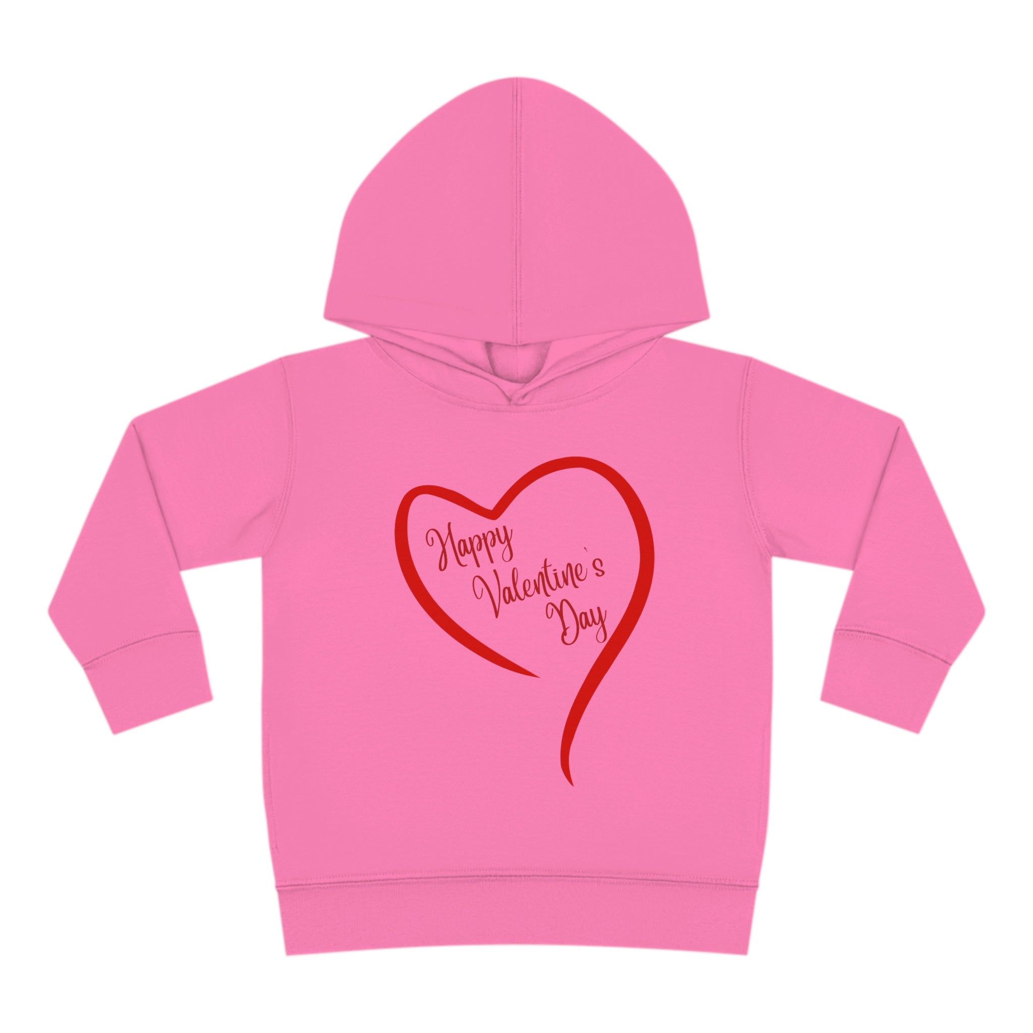 Happy Valentine's Day Toddler Pullover Fleece Hoodie