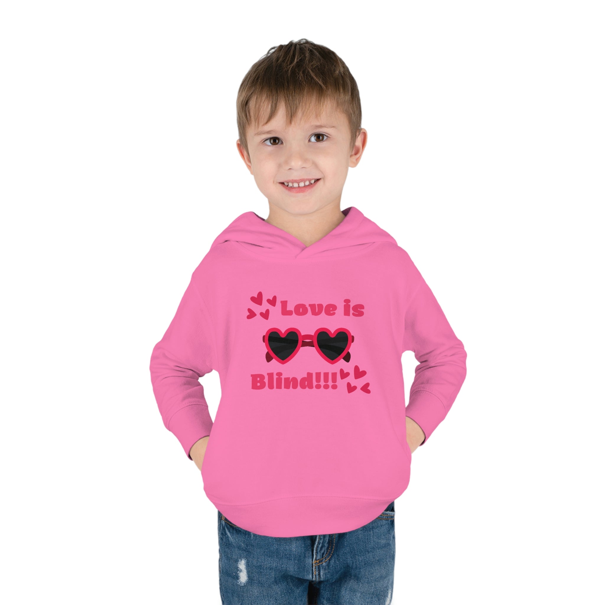 Love Is Blind!!! Toddler Pullover Fleece Hoodie