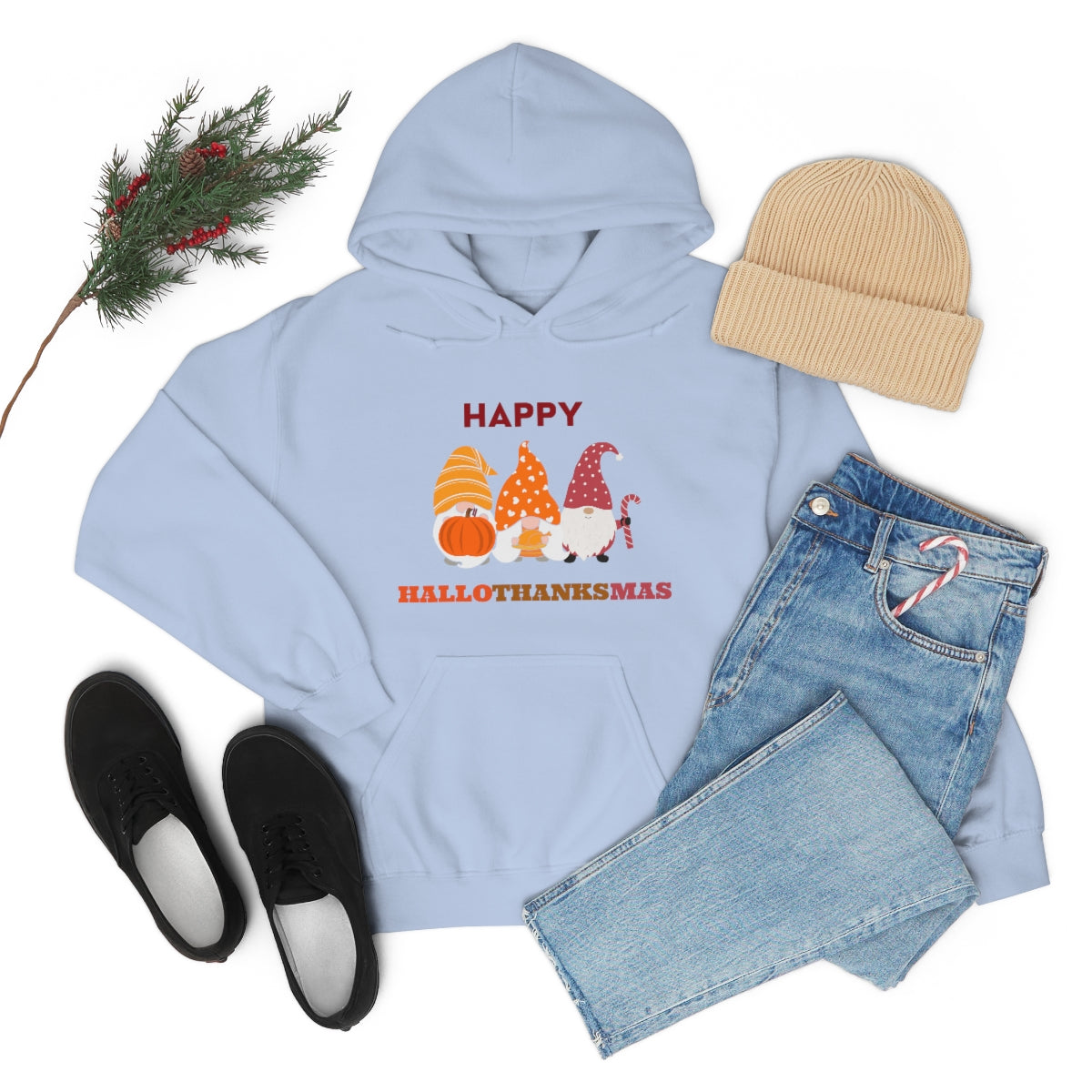 Happy Hallothanksmas Unisex Heavy Blend™ Hooded Sweatshirt