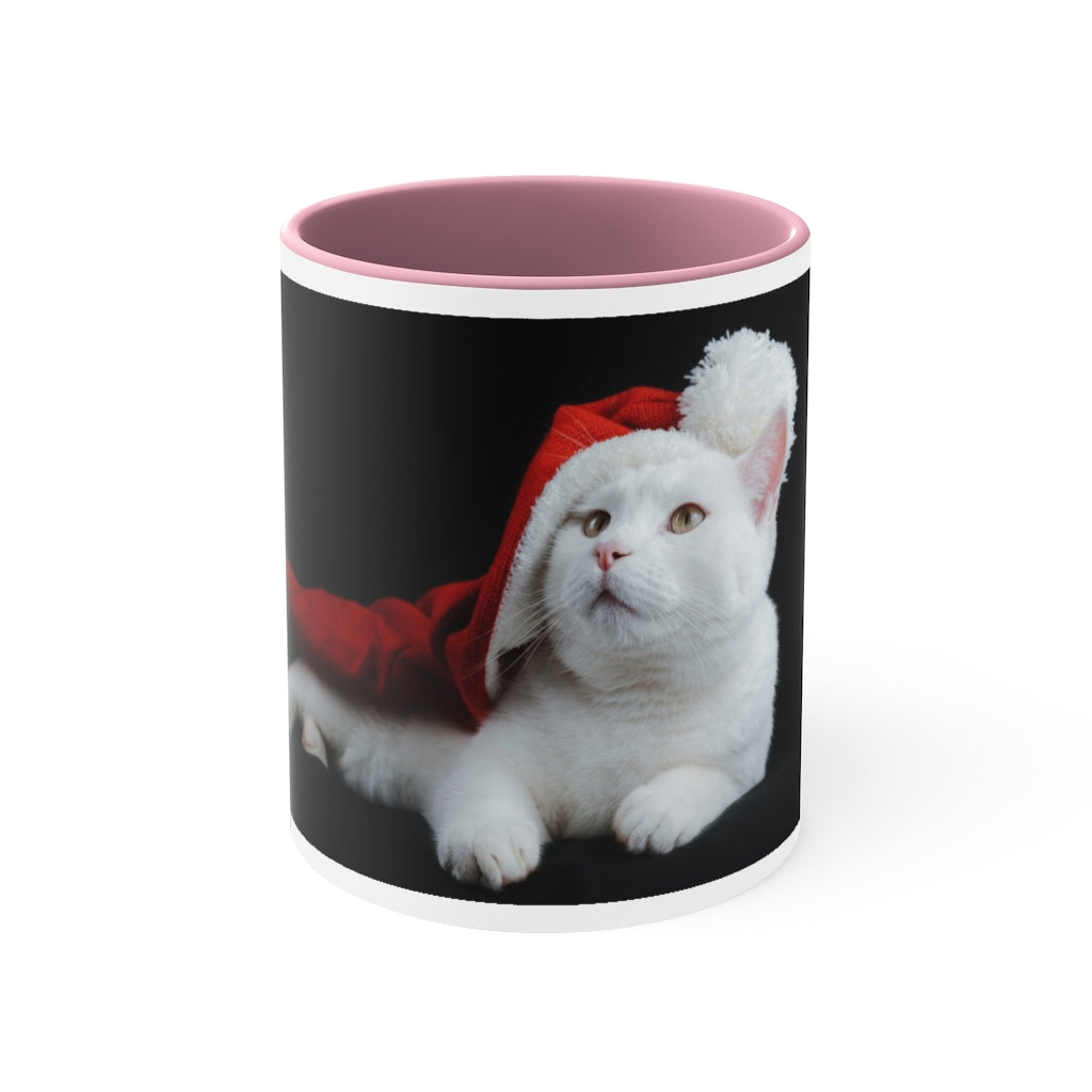 Christmas Kitty Accent Coffee Mug, 11oz