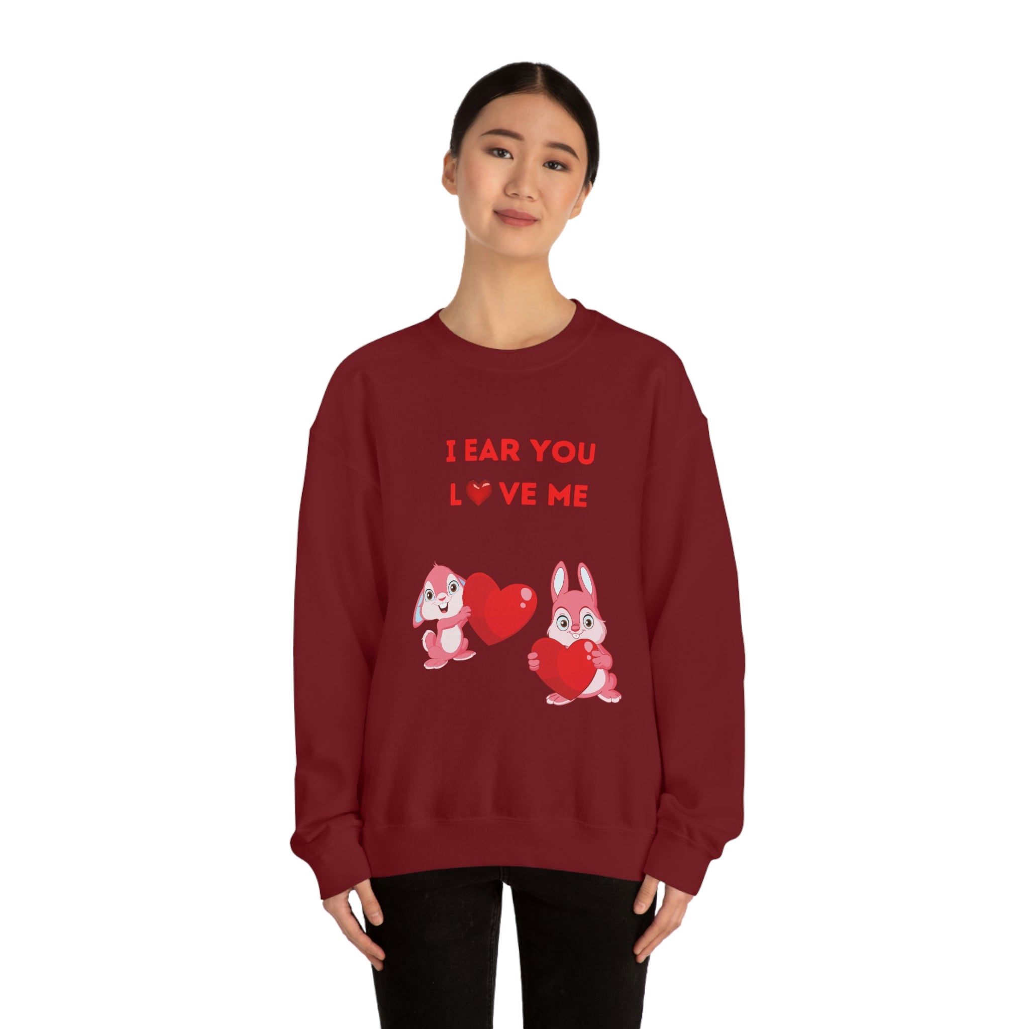 I Ear You Love Me Unisex Heavy Blend™ Crewneck Sweatshirt