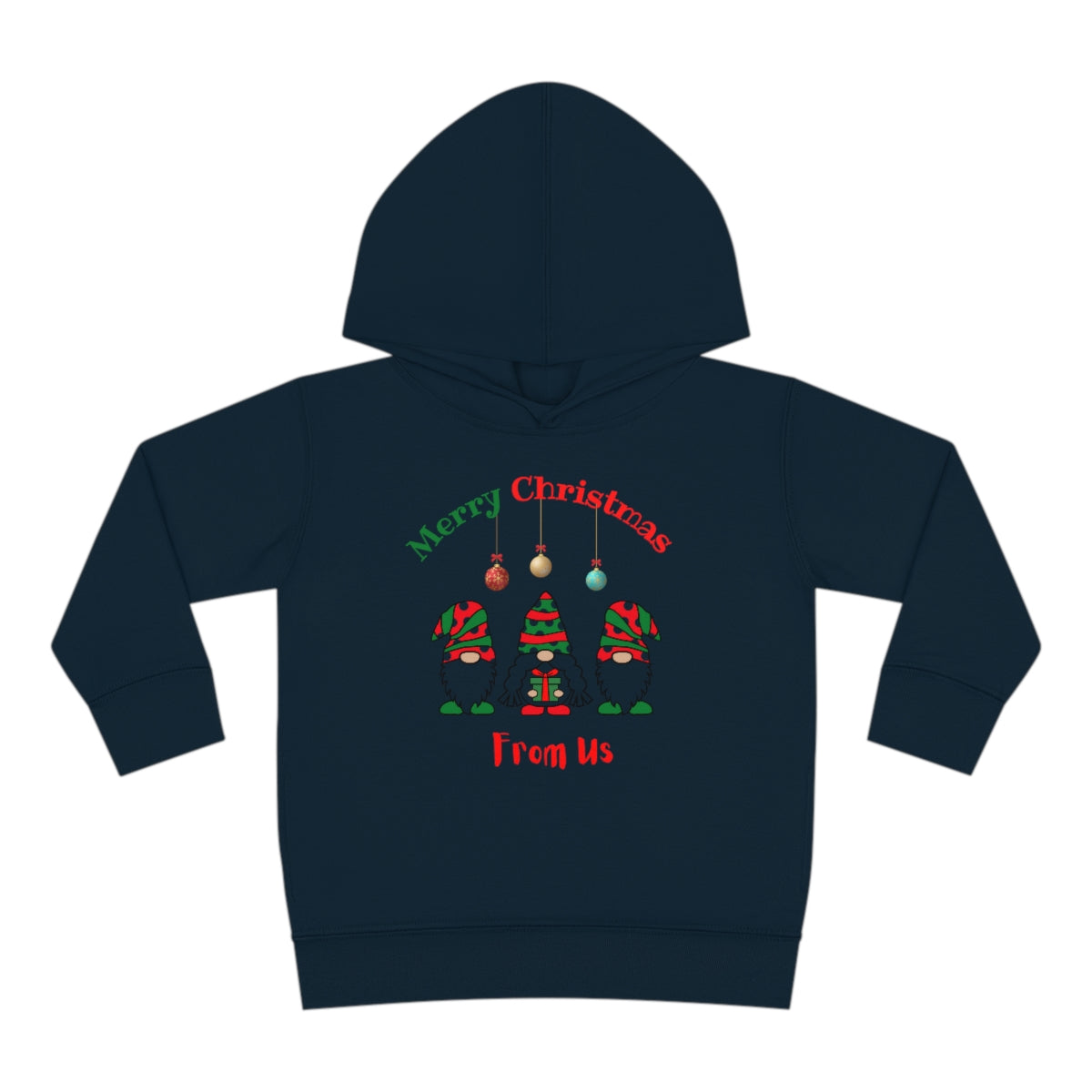 Gnome Merry Christmas Toddler Pullover Fleece Hoodie
