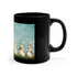 Bunny Easter Black Coffee Mug, 11oz