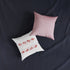 Little Hearts Square Pillow - Pink Back