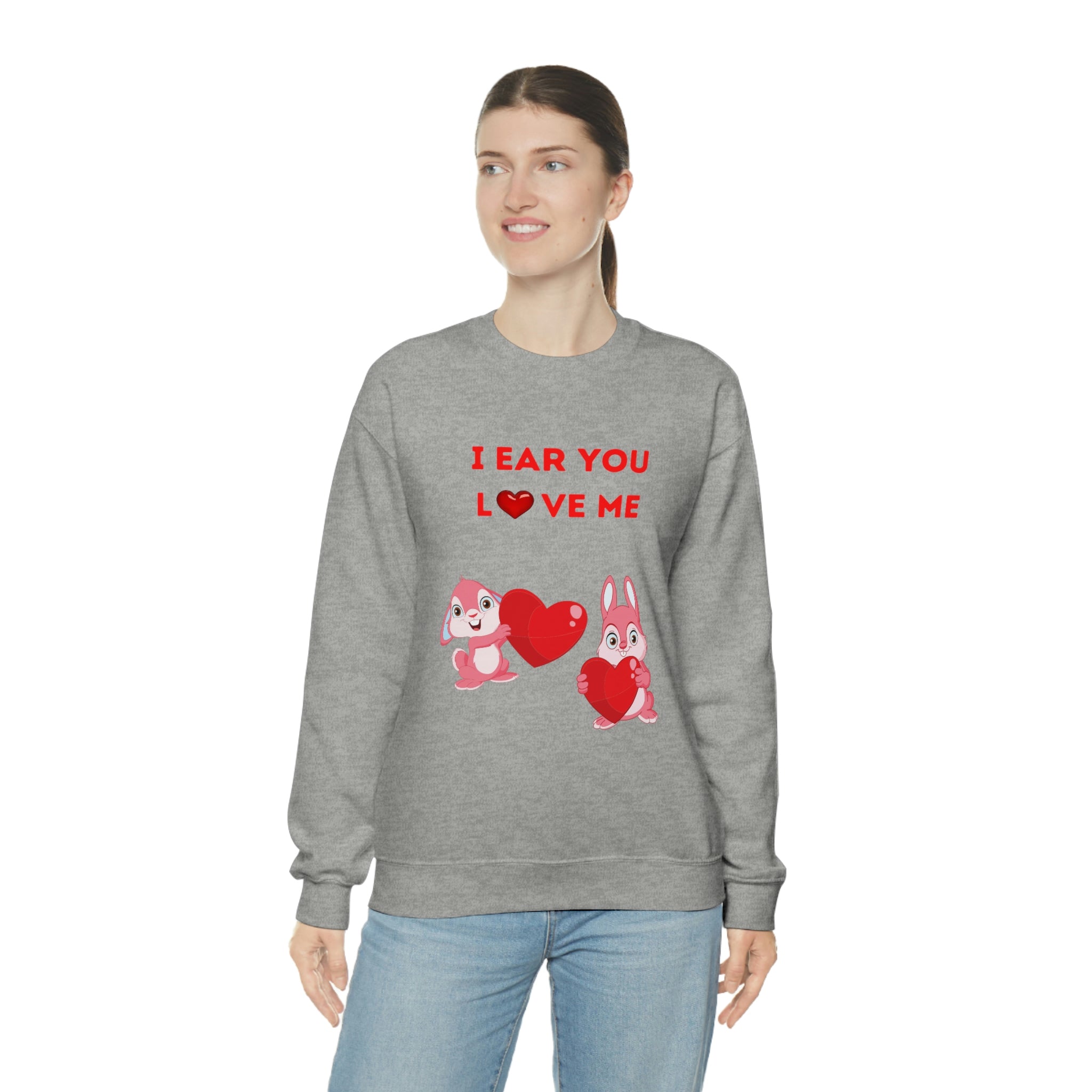 I Ear You Love Me Unisex Heavy Blend™ Crewneck Sweatshirt