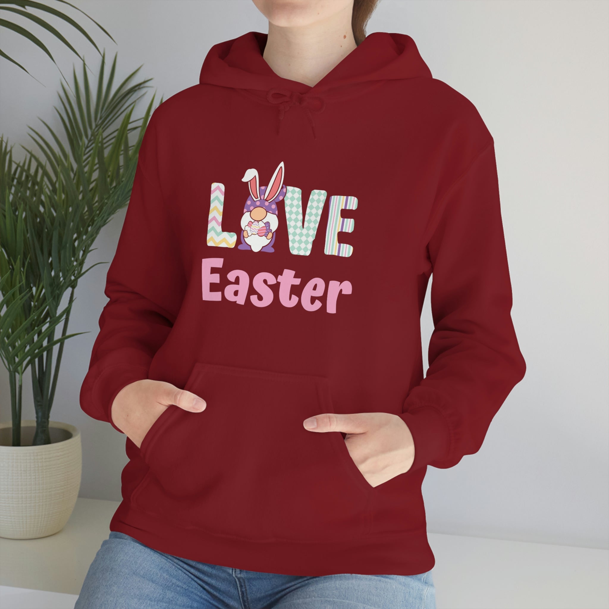 Gnome Love Easter Unisex Heavy Blend™ Hooded Sweatshirt