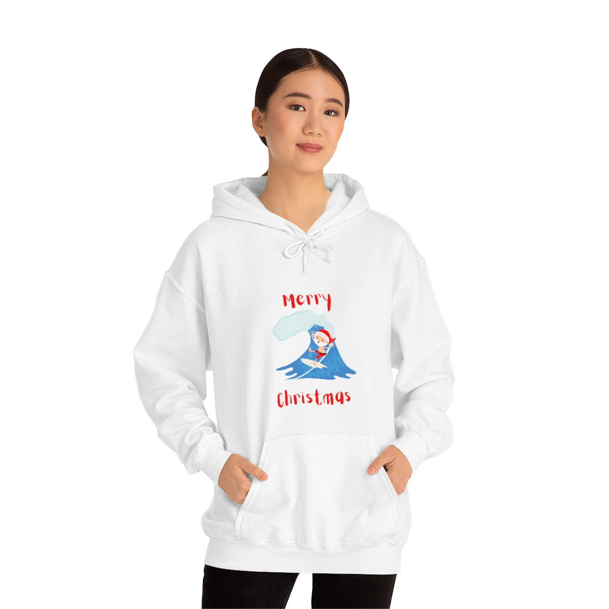 Surfing Santa Unisex Heavy Blend™ Hooded Sweatshirt